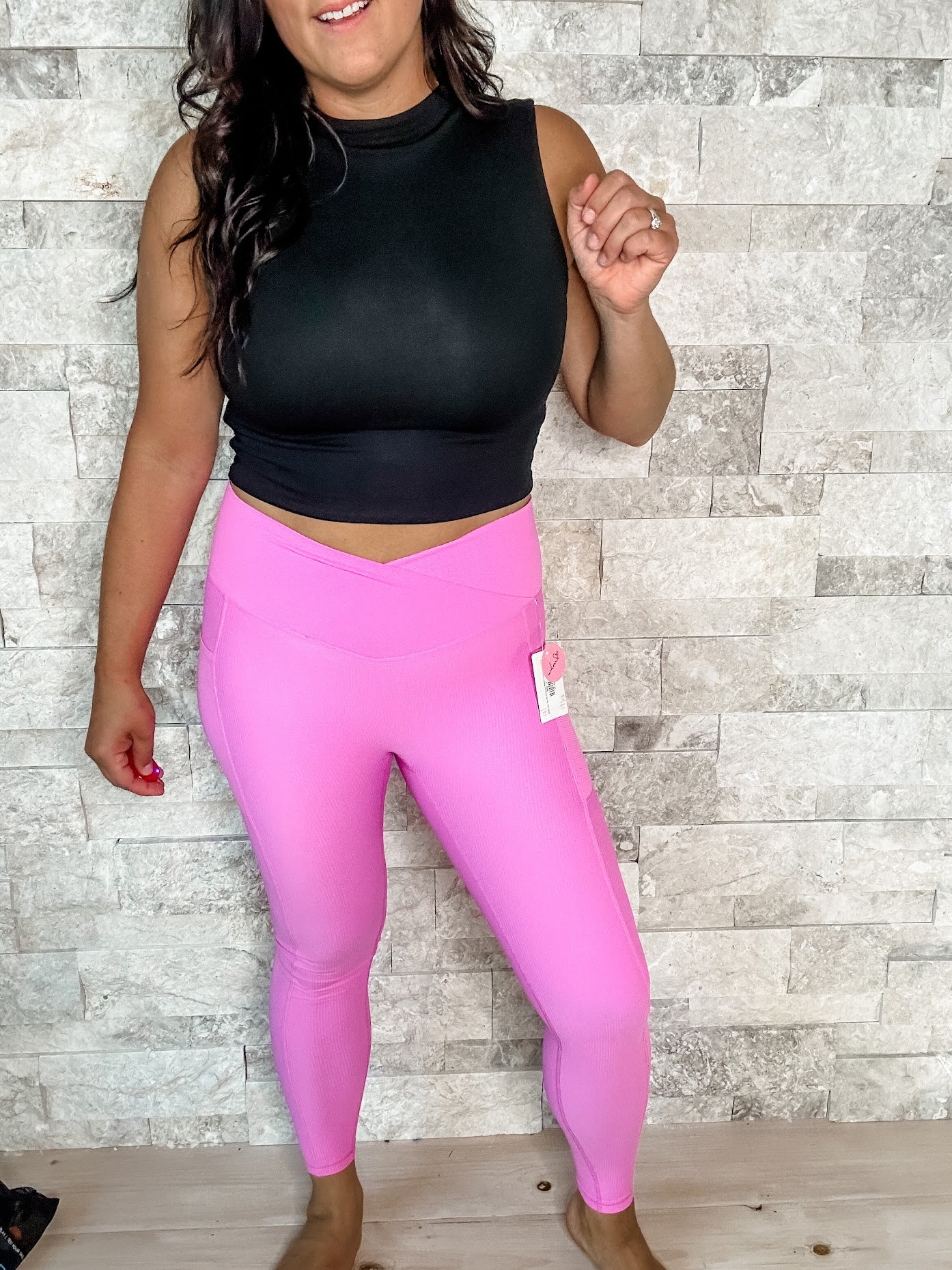 Molly Max Sculpt Diagonal Ribbed Leggings (S-3XL)-210 Leggings/Joggers-With Love, Molly-Hello Friends Boutique-Woman's Fashion Boutique Located in Traverse City, MI