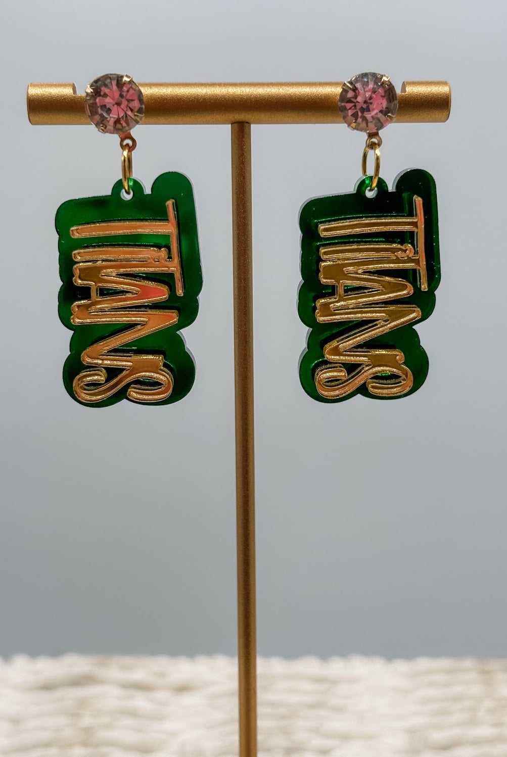 Titans Double Play Game Day Earrings-240 Jewelry-TLD Designs-Hello Friends Boutique-Woman's Fashion Boutique Located in Traverse City, MI