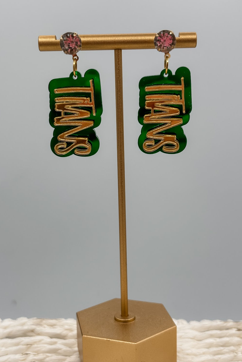 Titans Double Play Game Day Earrings-240 Jewelry-TLD Designs-Hello Friends Boutique-Woman's Fashion Boutique Located in Traverse City, MI
