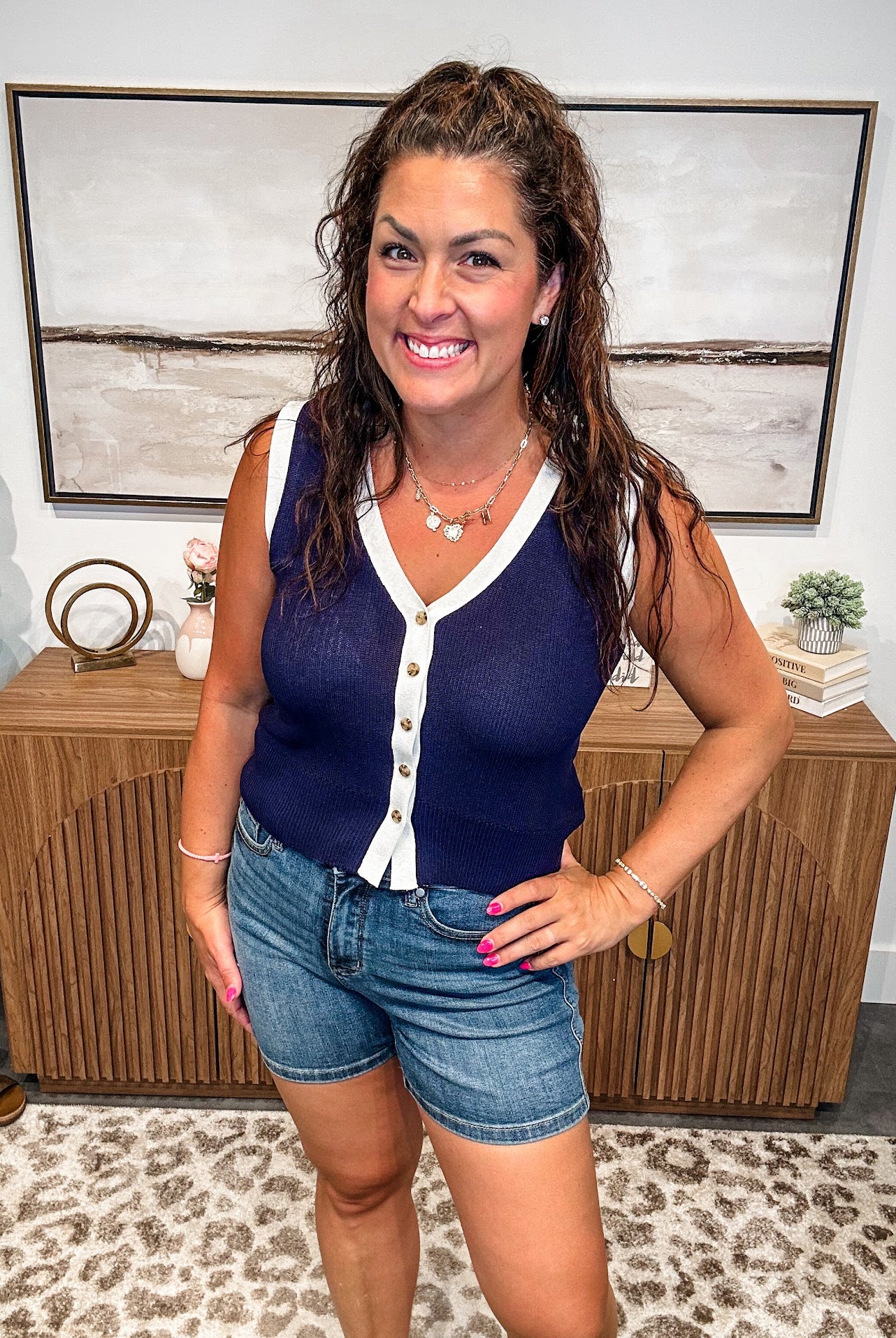 On The Daily Vest (S-3XL)-120 Sleeveless-White Birch-Hello Friends Boutique-Woman's Fashion Boutique Located in Traverse City, MI