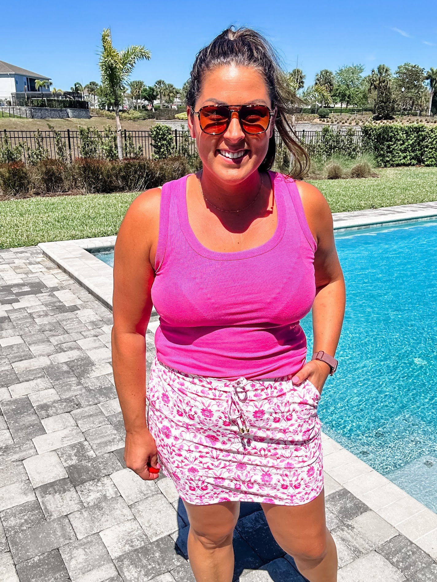 Enchanted Garden Skort (S-3XL)-220 Shorts/Skirts/Skorts-Jess Lea Wholesale-Hello Friends Boutique-Woman's Fashion Boutique Located in Traverse City, MI