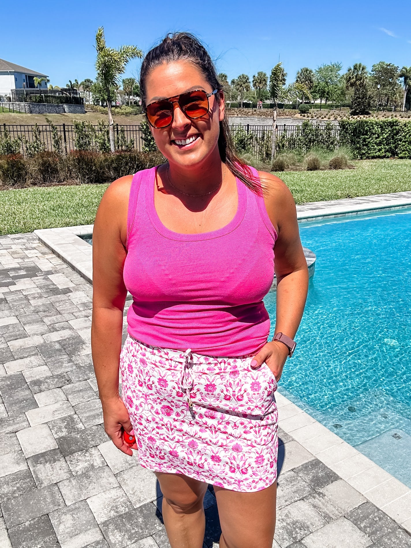 Enchanted Garden Skort (S-3XL)-220 Shorts/Skirts/Skorts-Jess Lea Wholesale-Hello Friends Boutique-Woman's Fashion Boutique Located in Traverse City, MI