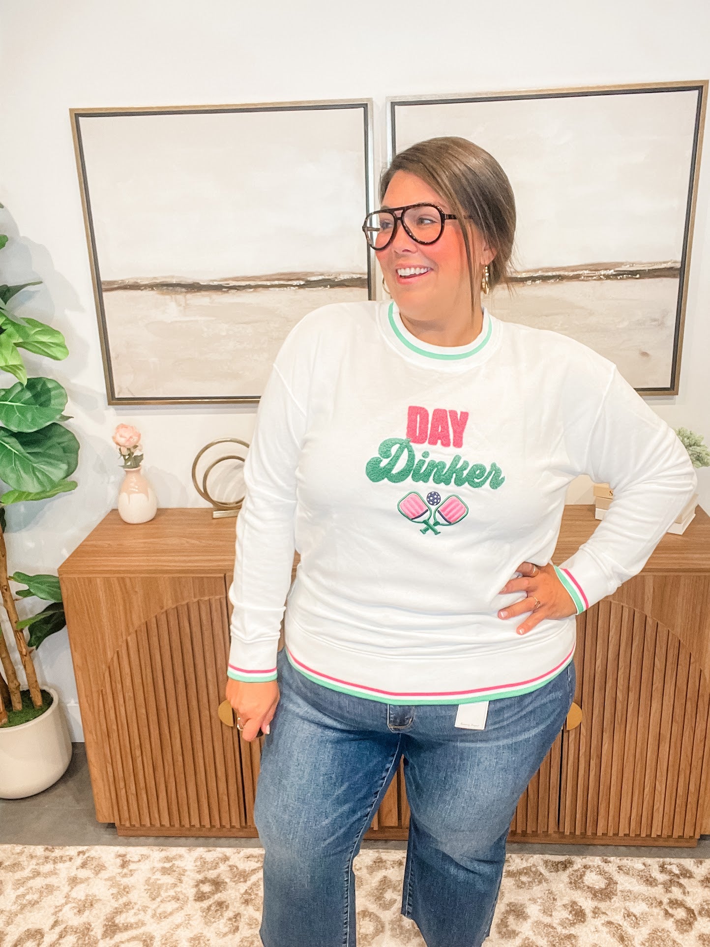Day Dinker Classic Sweatshirt (S-XL)-130 Graphic Tees-Shiraleah-Hello Friends Boutique-Woman's Fashion Boutique Located in Traverse City, MI