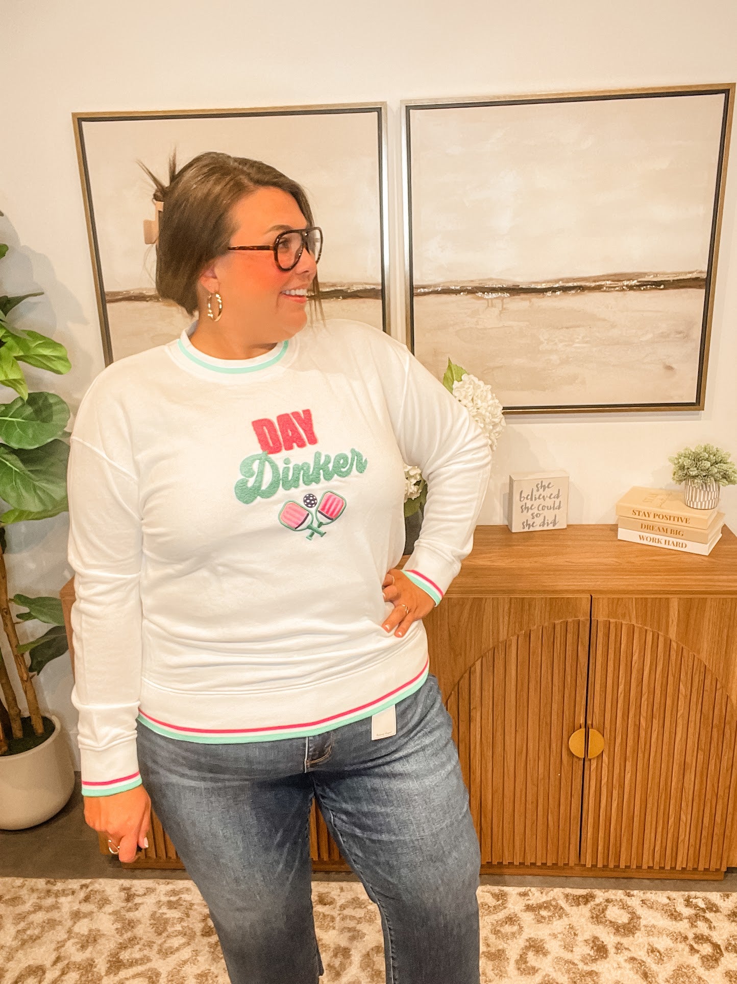 Day Dinker Classic Sweatshirt (S-XL)-130 Graphic Tees-Shiraleah-Hello Friends Boutique-Woman's Fashion Boutique Located in Traverse City, MI