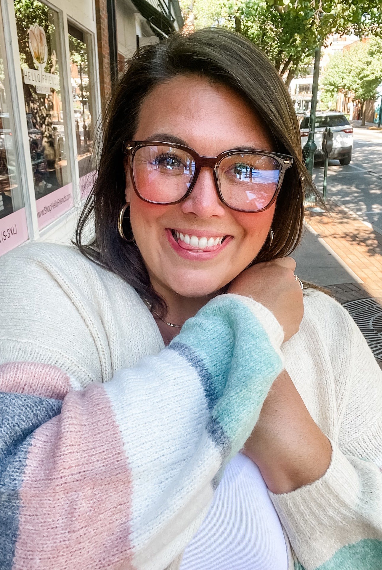 The Cozy Contrast Cardigan (S/M-2X/3X)-160 Cardigans/Kimonos-COZY CO-Hello Friends Boutique-Woman's Fashion Boutique Located in Traverse City, MI