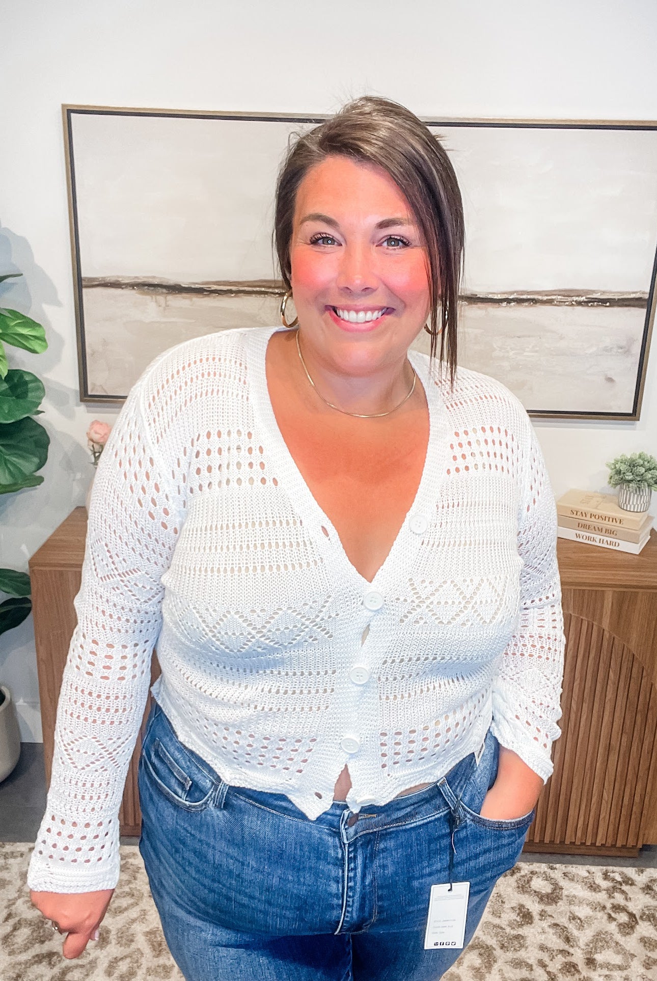 Boho Breeze Crochet Cardigan (S-XL)-110 Long Sleeve-KORI-Hello Friends Boutique-Woman's Fashion Boutique Located in Traverse City, MI