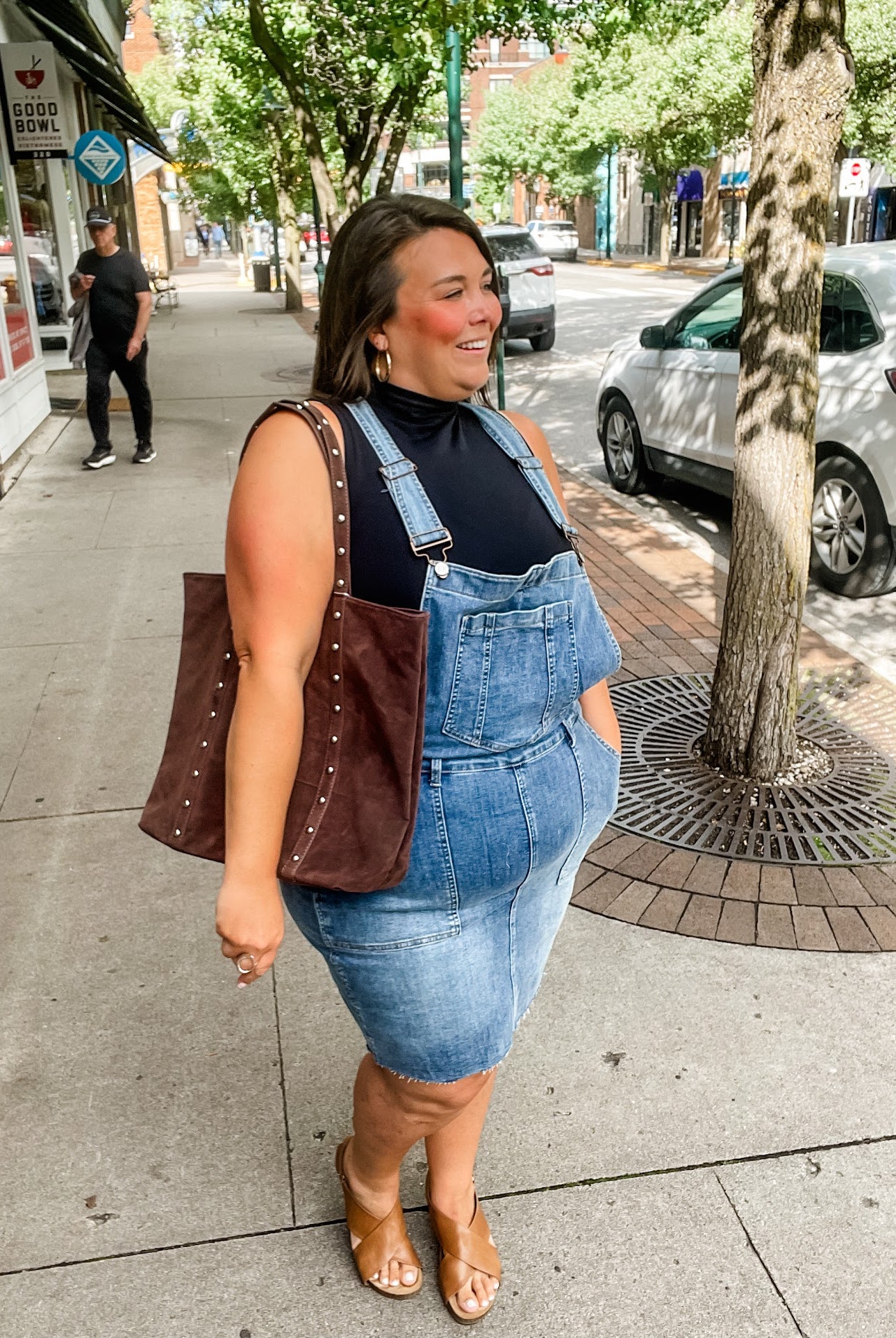 Whiskey Glasses Overall Skirt (S-3XL)-200 Denim-Judy Blue-Hello Friends Boutique-Woman's Fashion Boutique Located in Traverse City, MI