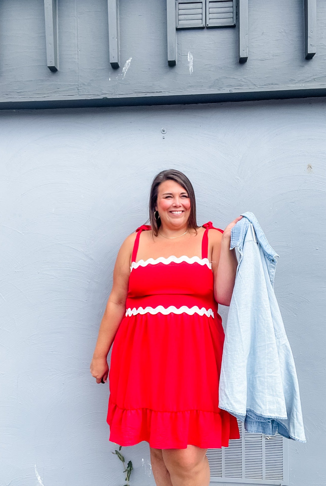 Cherry Ribbon Daydress (S-3XL)-180 Dresses-KORI-Hello Friends Boutique-Woman's Fashion Boutique Located in Traverse City, MI