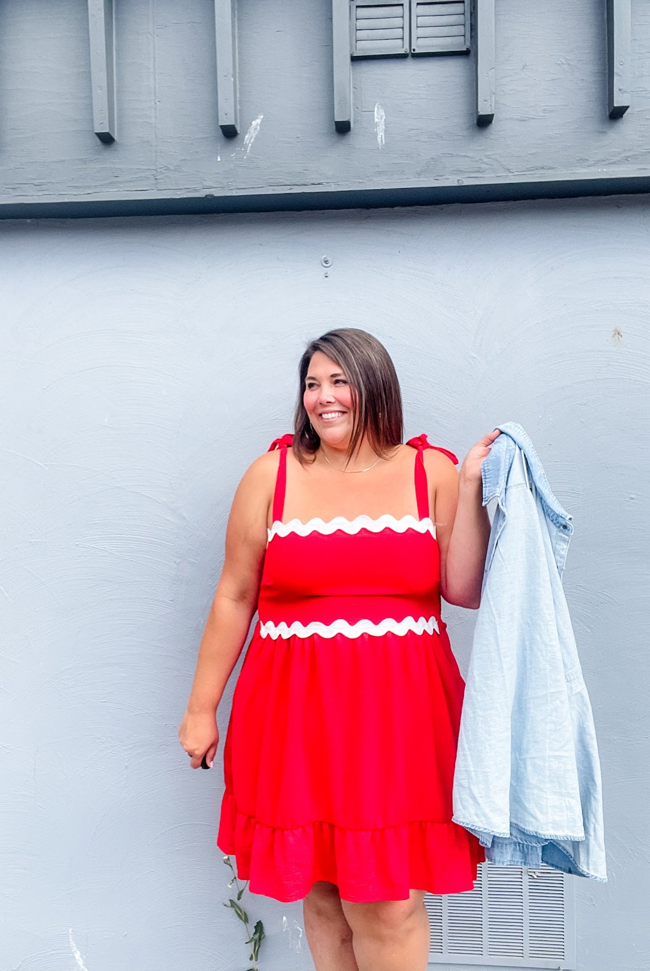Cherry Ribbon Daydress (S-3XL)-180 Dresses-KORI-Hello Friends Boutique-Woman's Fashion Boutique Located in Traverse City, MI