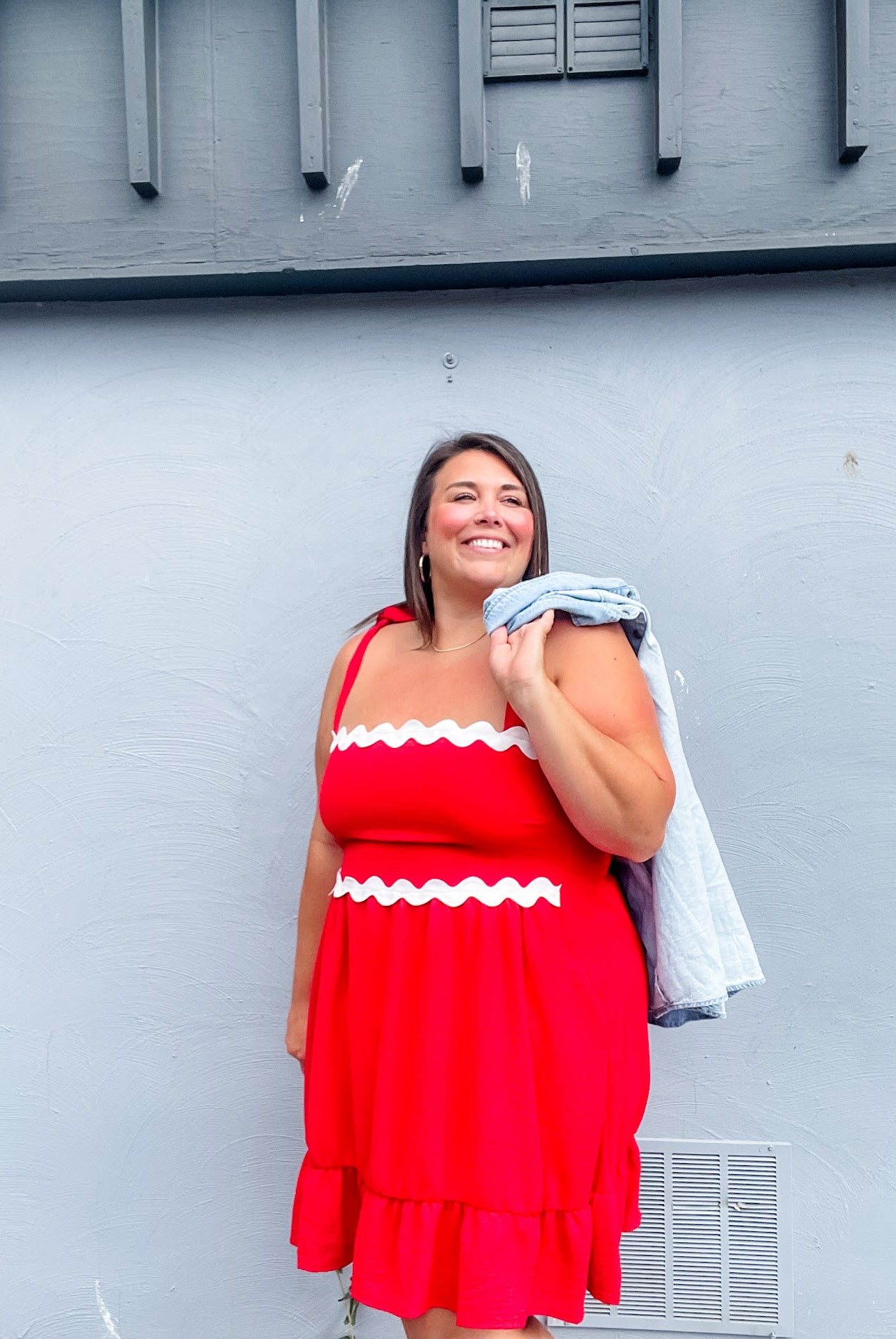 Cherry Ribbon Daydress (S-3XL)-180 Dresses-KORI-Hello Friends Boutique-Woman's Fashion Boutique Located in Traverse City, MI