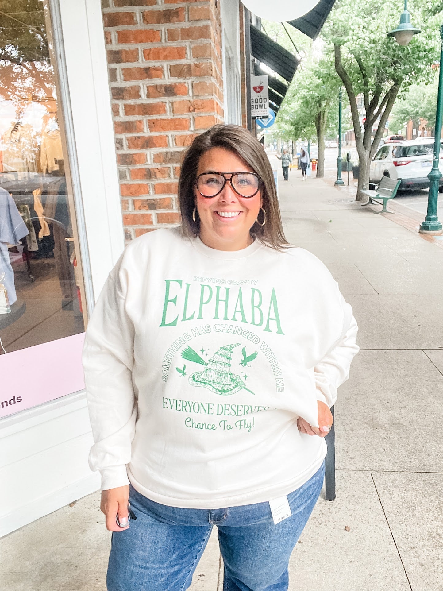 Elphaba OR Glinda Youth (XS-XL) & Adult Sweatshirt (S-2XL)-150 Sweatshirts/Hoodies-Poppy & Pine-Hello Friends Boutique-Woman's Fashion Boutique Located in Traverse City, MI