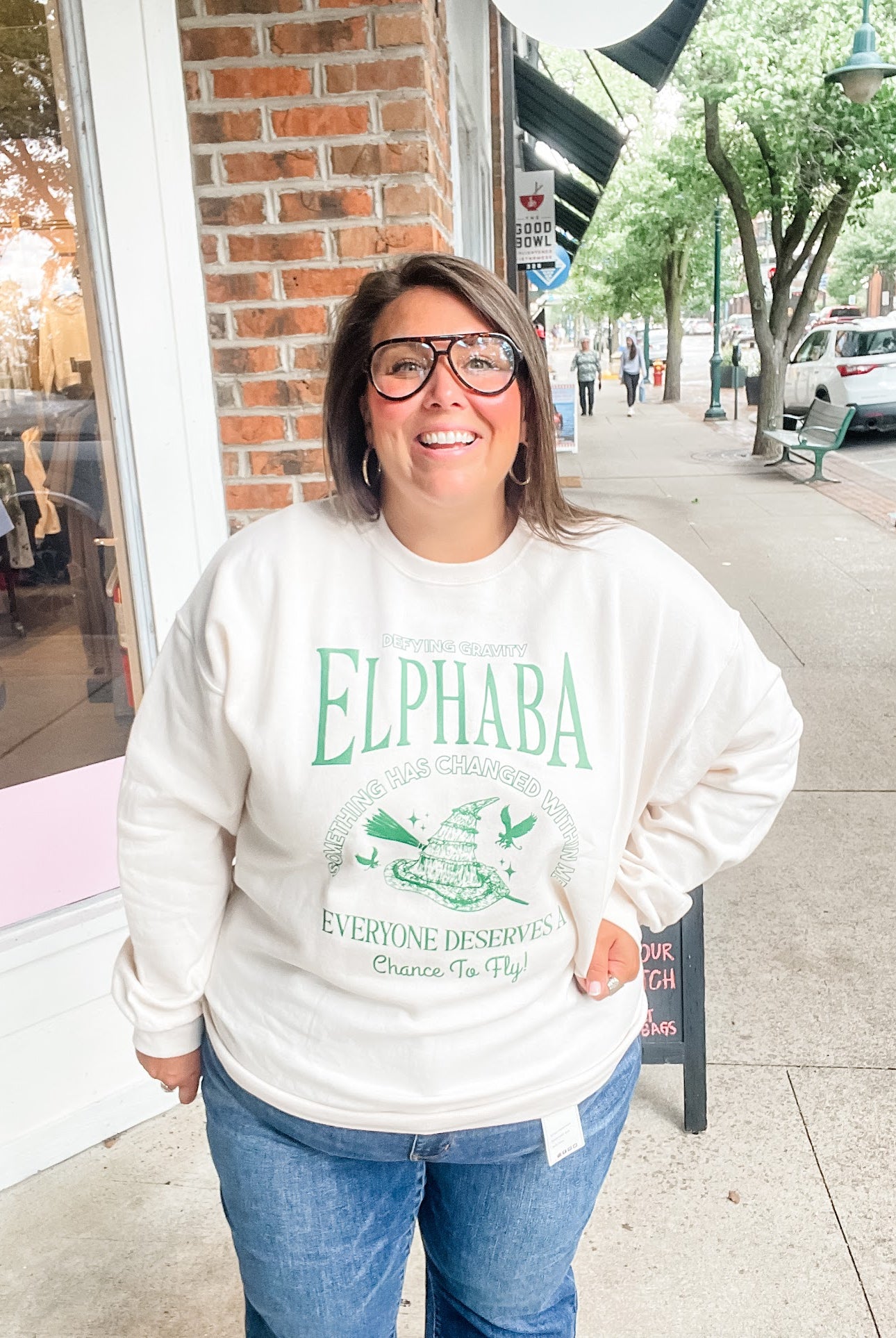 Elphaba OR Glinda Youth (XS-XL) & Adult Sweatshirt (S-2XL)-150 Sweatshirts/Hoodies-Poppy & Pine-Hello Friends Boutique-Woman's Fashion Boutique Located in Traverse City, MI