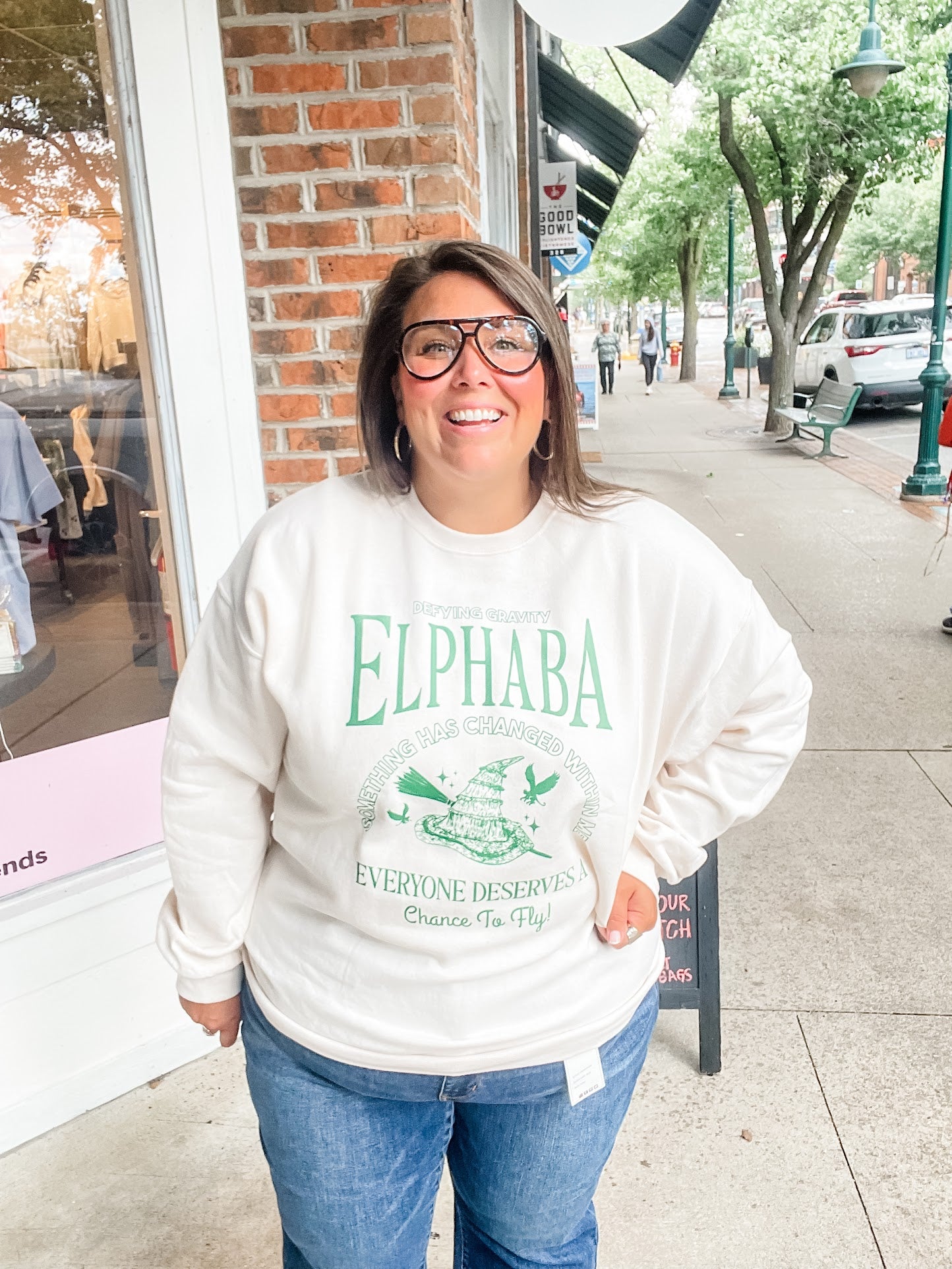 Elphaba OR Glinda Youth (XS-XL) & Adult Sweatshirt (S-2XL)-150 Sweatshirts/Hoodies-Poppy & Pine-Hello Friends Boutique-Woman's Fashion Boutique Located in Traverse City, MI