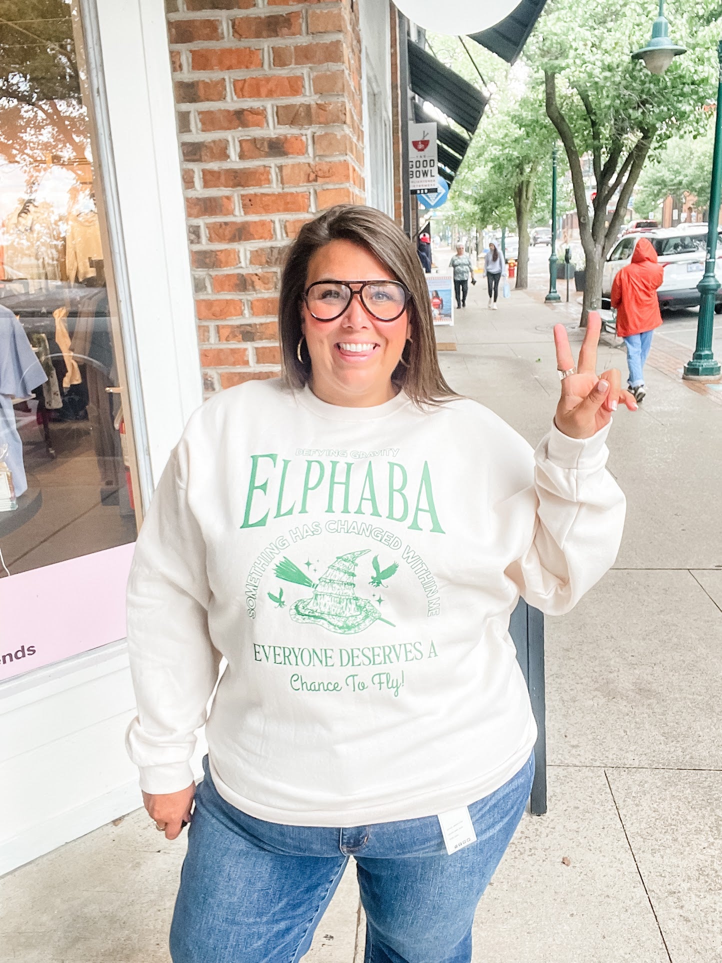 Elphaba OR Glinda Youth (XS-XL) & Adult Sweatshirt (S-2XL)-150 Sweatshirts/Hoodies-Poppy & Pine-Hello Friends Boutique-Woman's Fashion Boutique Located in Traverse City, MI