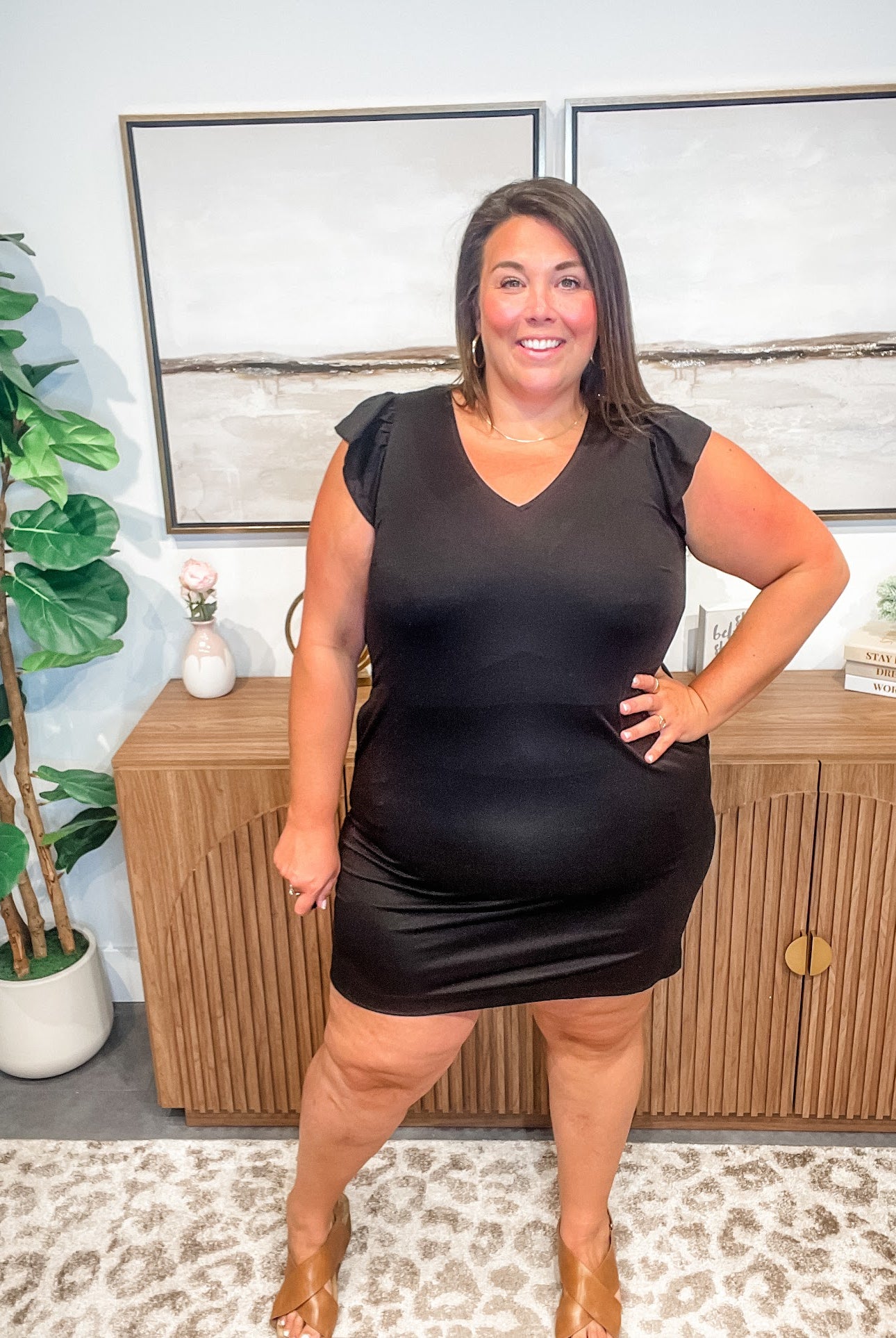 The Little Black Ruffle Dress (S-XL)-180 Dresses-Staccato-Hello Friends Boutique-Woman's Fashion Boutique Located in Traverse City, MI