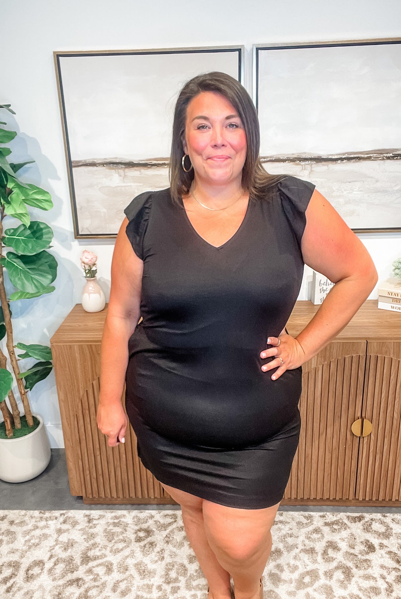The Little Black Ruffle Dress (S-XL)-180 Dresses-Staccato-Hello Friends Boutique-Woman's Fashion Boutique Located in Traverse City, MI