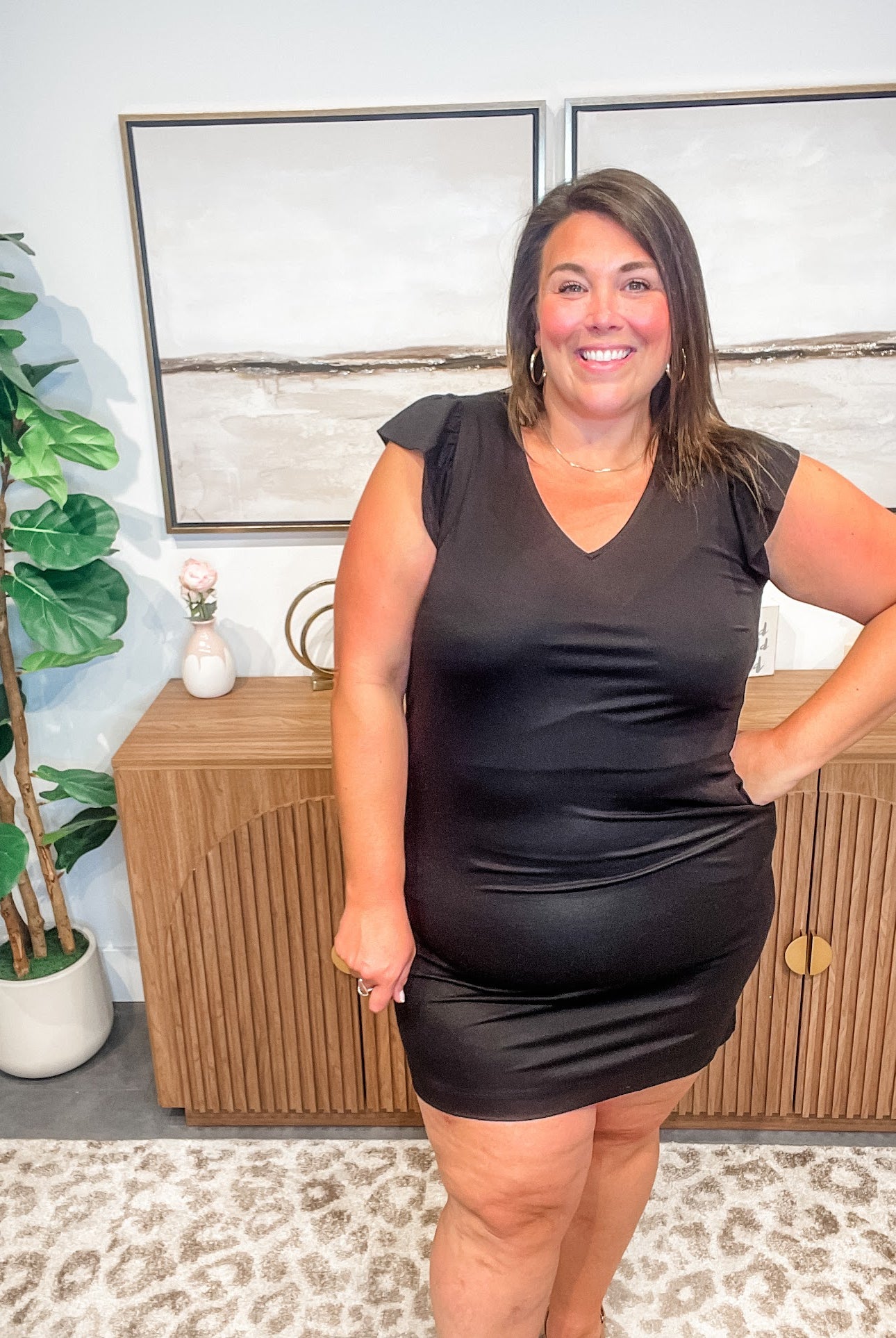 The Little Black Ruffle Dress (S-XL)-180 Dresses-Staccato-Hello Friends Boutique-Woman's Fashion Boutique Located in Traverse City, MI