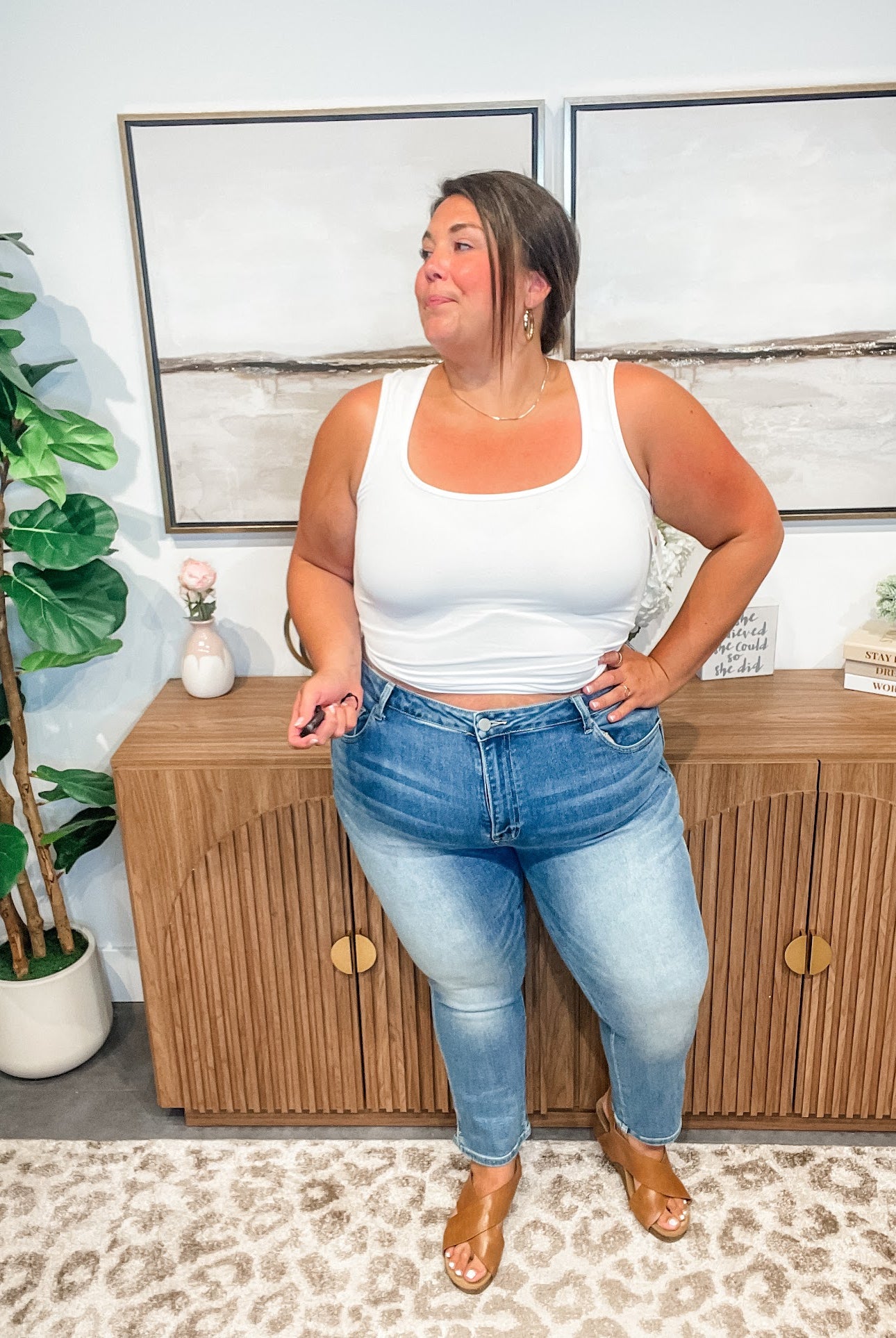Can't Bring Me Down Mid Rise Skinny Denim (0-15, 1X-3X)-200 Denim-RISEN-Hello Friends Boutique-Woman's Fashion Boutique Located in Traverse City, MI