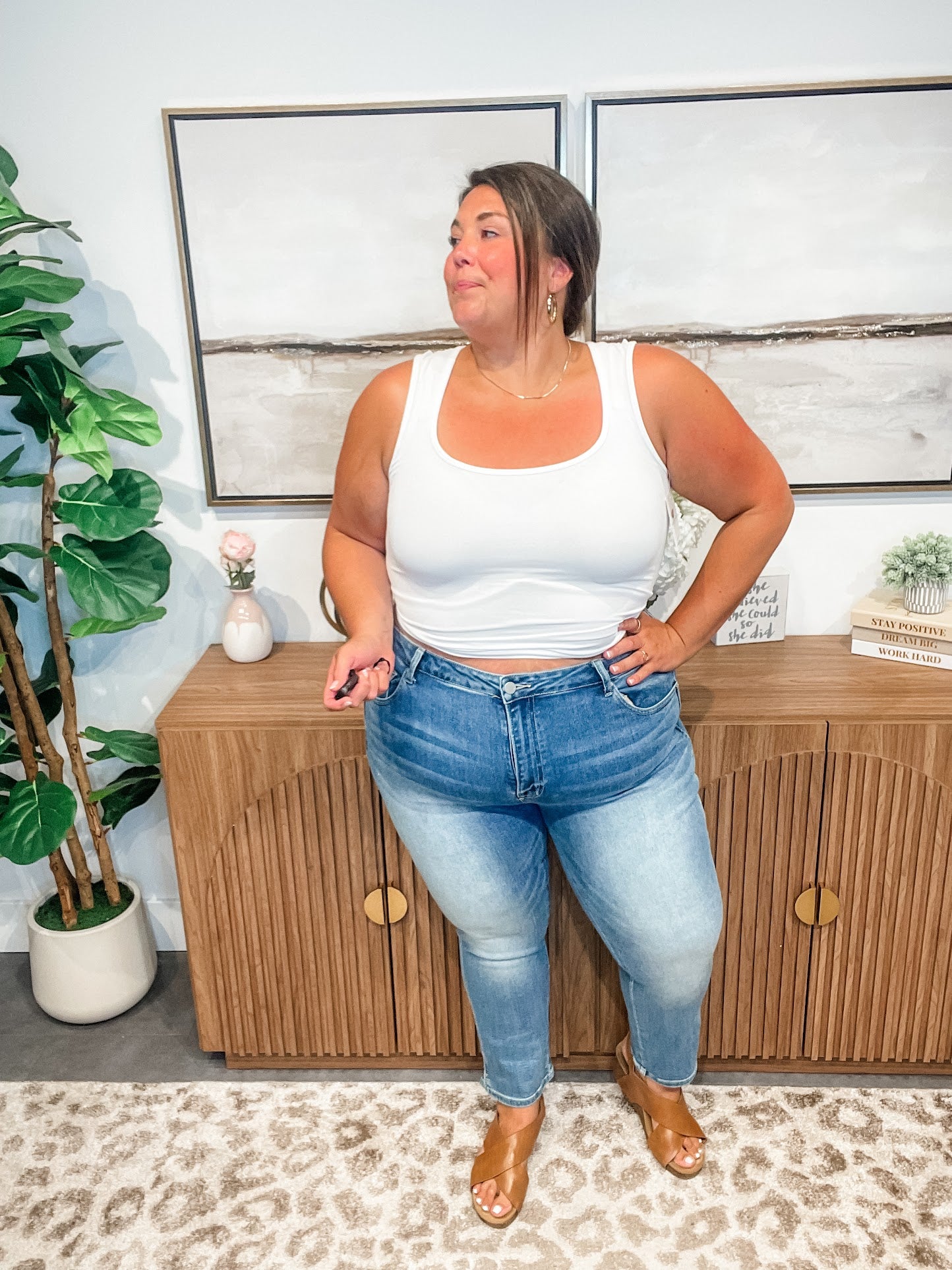 Can't Bring Me Down Mid Rise Skinny Denim (0-15, 1X-3X)-200 Denim-RISEN-Hello Friends Boutique-Woman's Fashion Boutique Located in Traverse City, MI