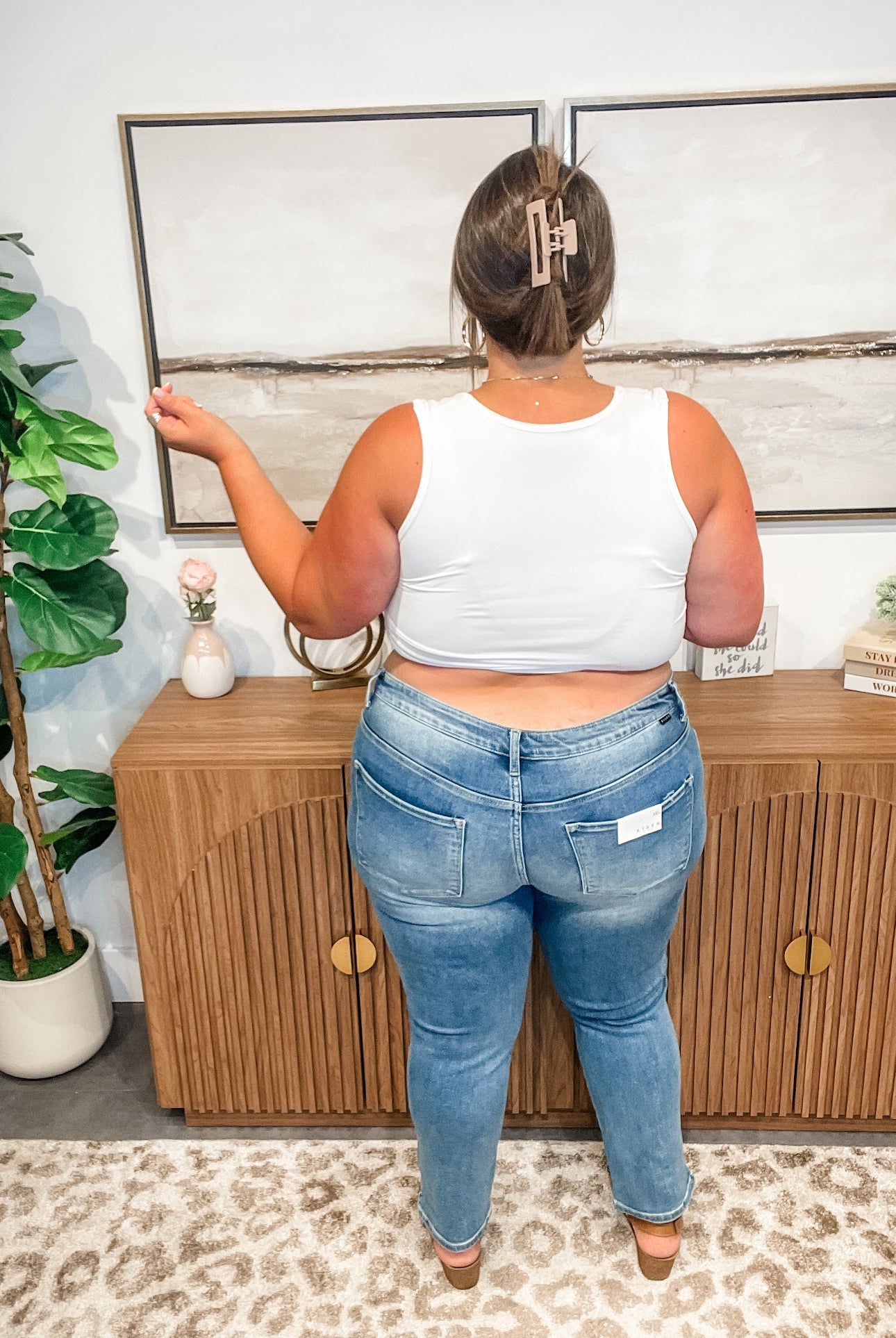 Can't Bring Me Down Mid Rise Skinny Denim (0-15, 1X-3X)-200 Denim-RISEN-Hello Friends Boutique-Woman's Fashion Boutique Located in Traverse City, MI