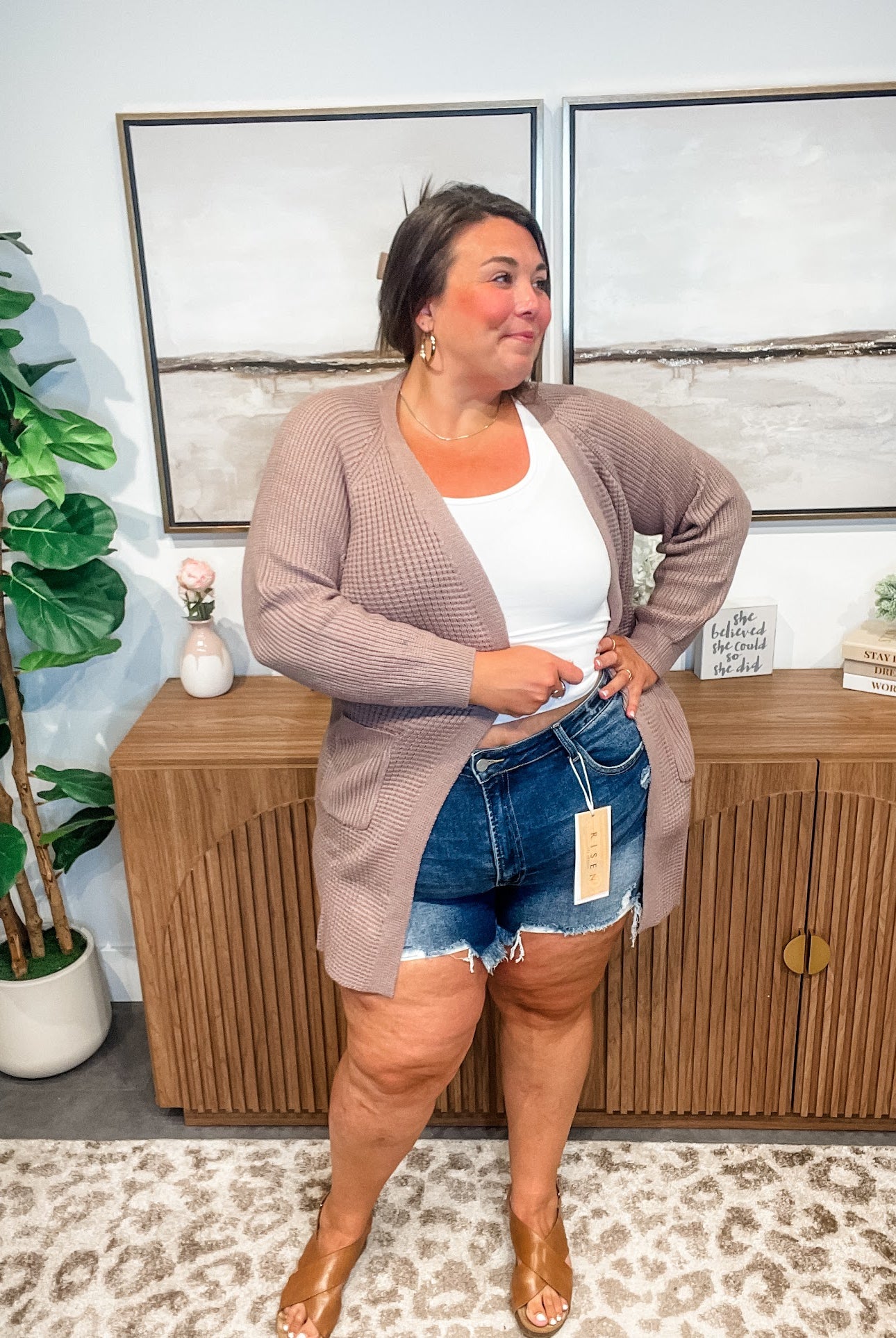 Can't Stay Away Denim Shorts (S-3XL)-220 Shorts/Skirts/Skorts-RISEN-Hello Friends Boutique-Woman's Fashion Boutique Located in Traverse City, MI