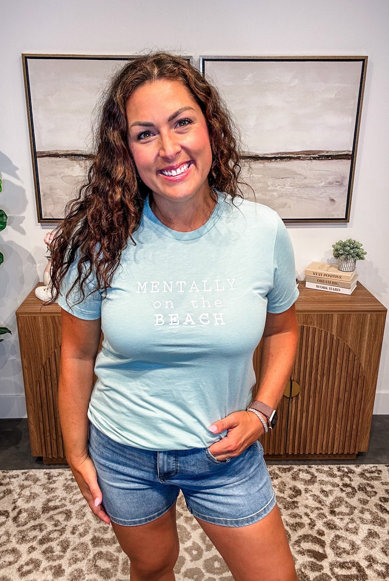 Mentally On The Beach Set (S-3XL)-100 Short Sleeve-Southern Bliss Company-Hello Friends Boutique-Woman's Fashion Boutique Located in Traverse City, MI