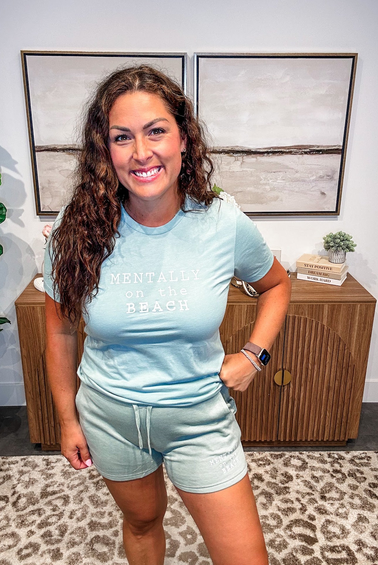 Mentally On The Beach Set (S-3XL)-100 Short Sleeve-Southern Bliss Company-Hello Friends Boutique-Woman's Fashion Boutique Located in Traverse City, MI