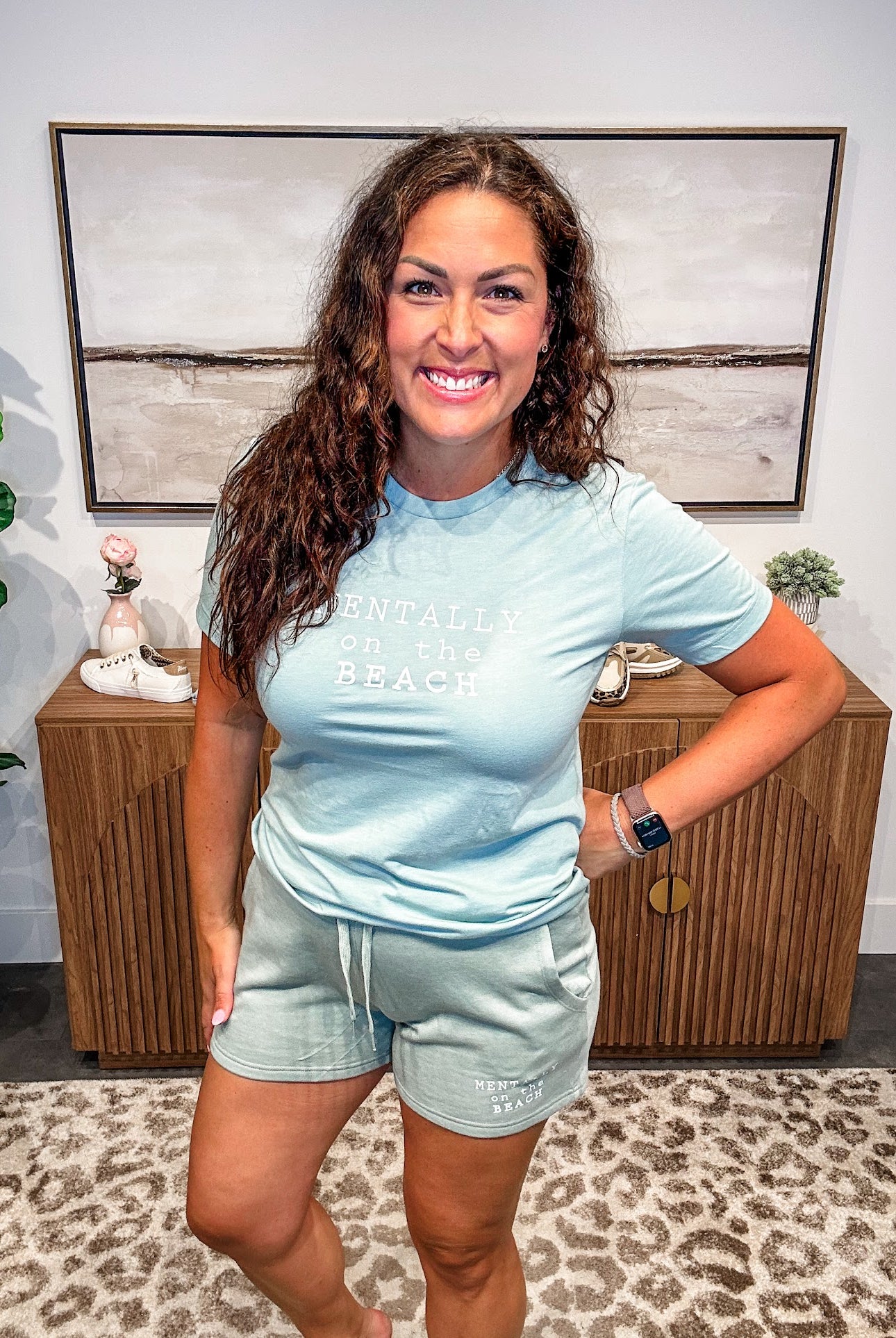 Mentally On The Beach Set (S-3XL)-100 Short Sleeve-Southern Bliss Company-Hello Friends Boutique-Woman's Fashion Boutique Located in Traverse City, MI