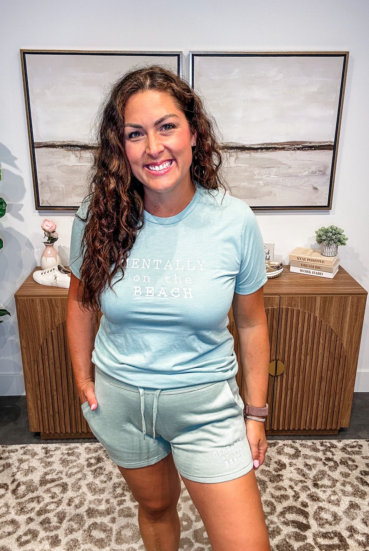 Mentally On The Beach Set (S-3XL)-100 Short Sleeve-Southern Bliss Company-Hello Friends Boutique-Woman's Fashion Boutique Located in Traverse City, MI