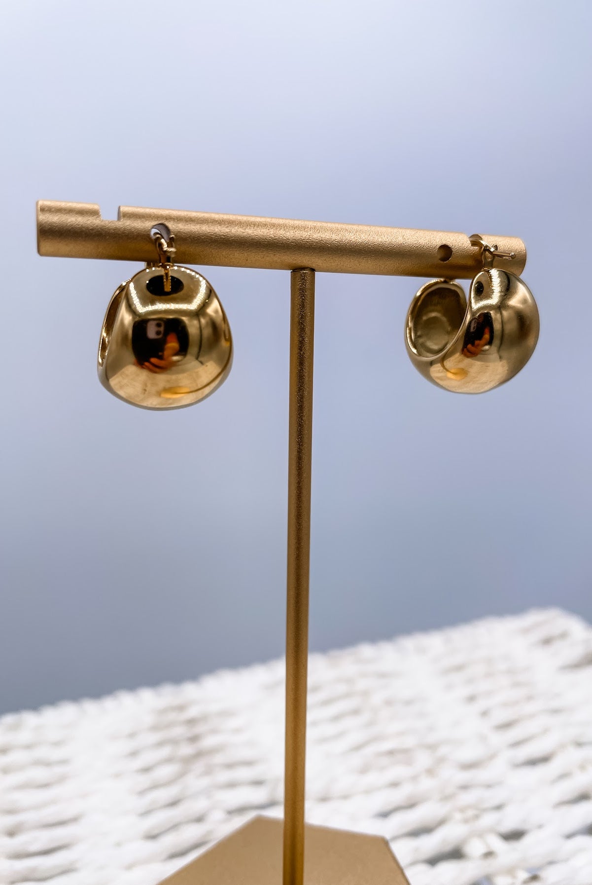 Amélie 18K Gold Classic Round Huggies-240 Jewelry-MAIQ Accessories - faire-Hello Friends Boutique-Woman's Fashion Boutique Located in Traverse City, MI