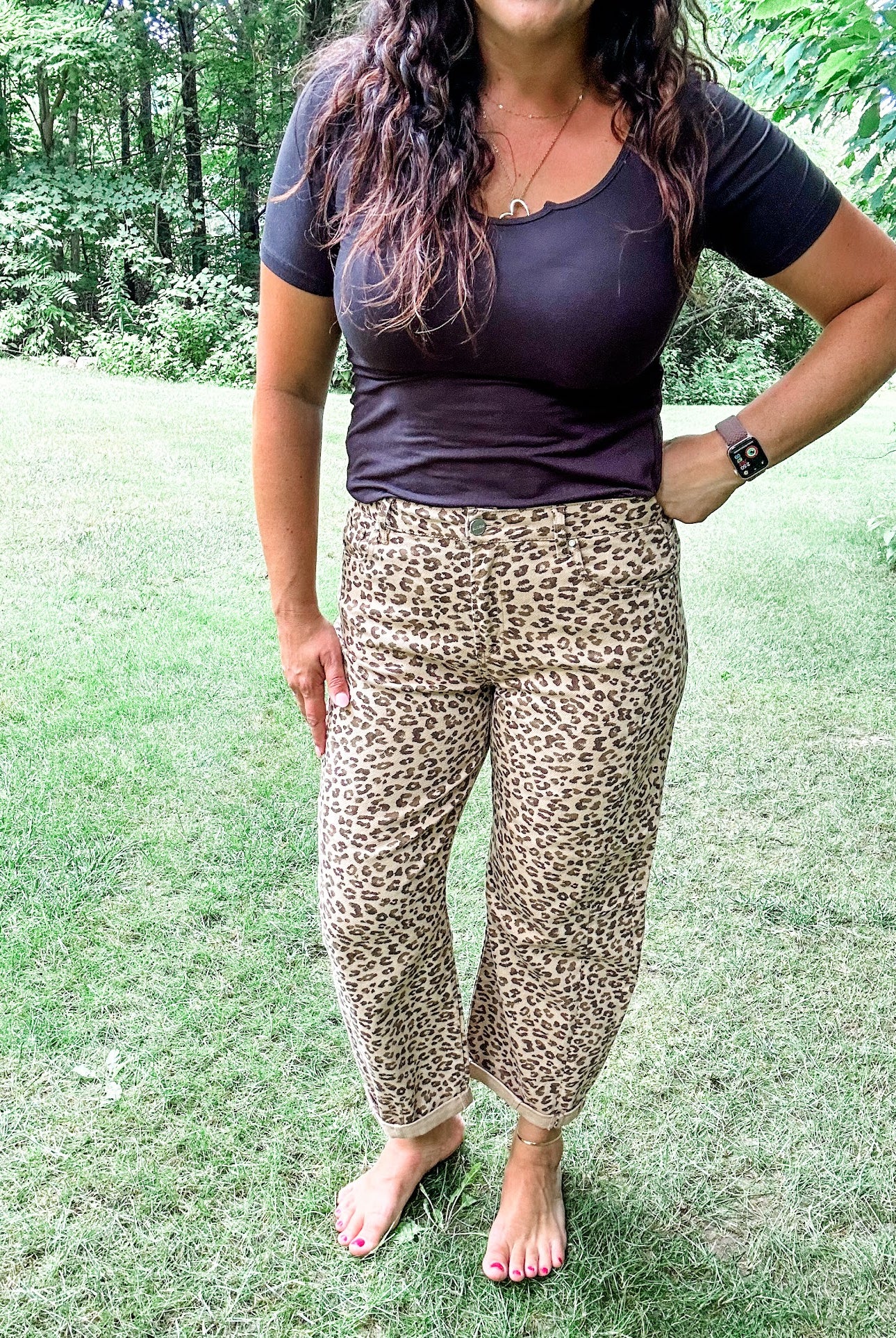 Wild Streak High-Rise Crop Barrel Jeans (0-15, 1X-3X)-200 Denim-RISEN-Hello Friends Boutique-Woman's Fashion Boutique Located in Traverse City, MI