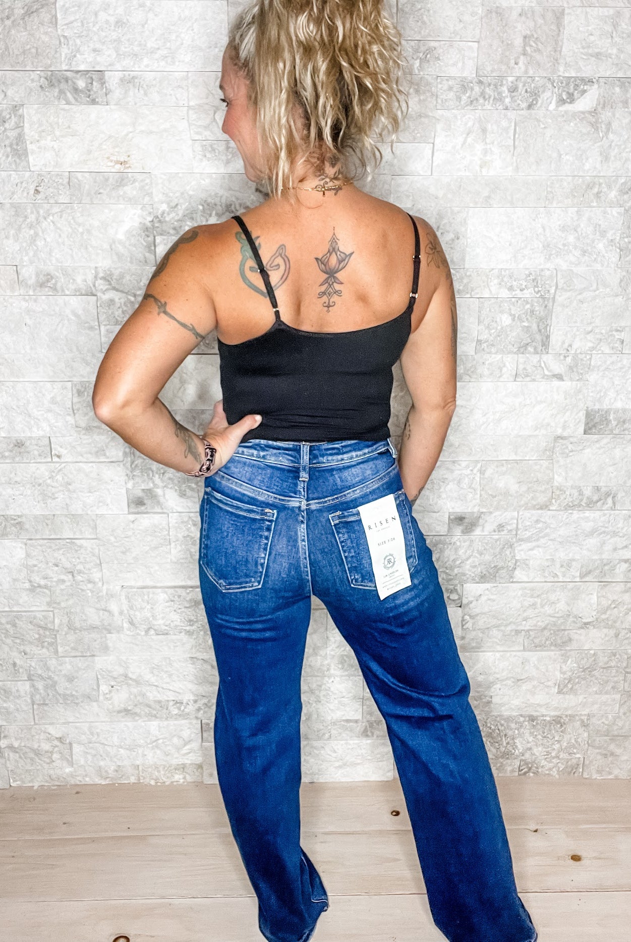 On The Run High-Rise Wide Leg Denim (0-15, 1X-3X)-200 Denim-RISEN-Hello Friends Boutique-Woman's Fashion Boutique Located in Traverse City, MI