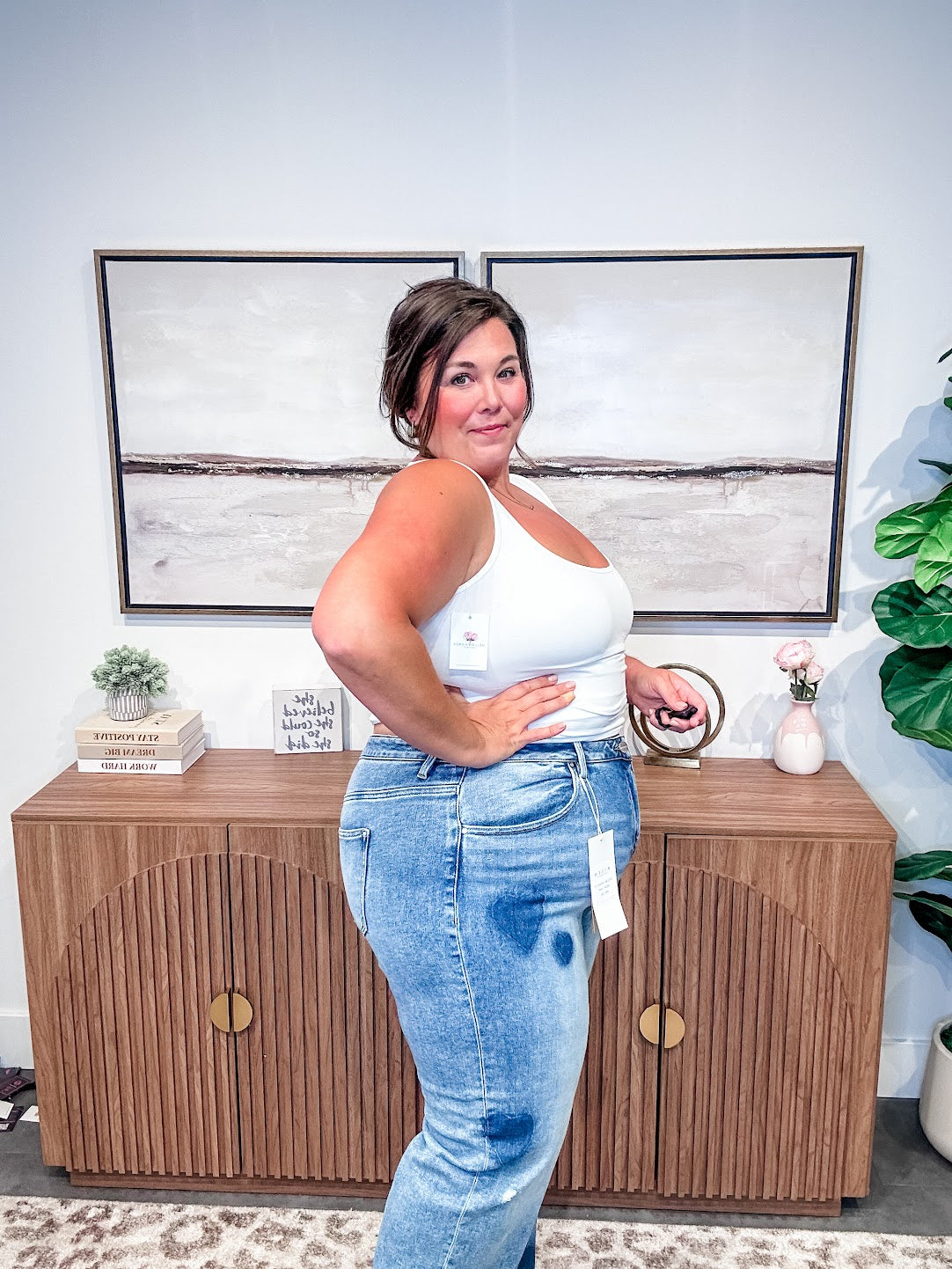 Heartbreak Hotel Mid Rise Boyfriend Denim (0-15, 1X-3X)-200 Denim-RISEN-Hello Friends Boutique-Woman's Fashion Boutique Located in Traverse City, MI