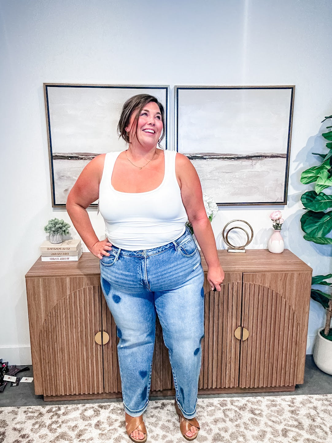 Heartbreak Hotel Mid Rise Boyfriend Denim (0-15, 1X-3X)-200 Denim-RISEN-Hello Friends Boutique-Woman's Fashion Boutique Located in Traverse City, MI