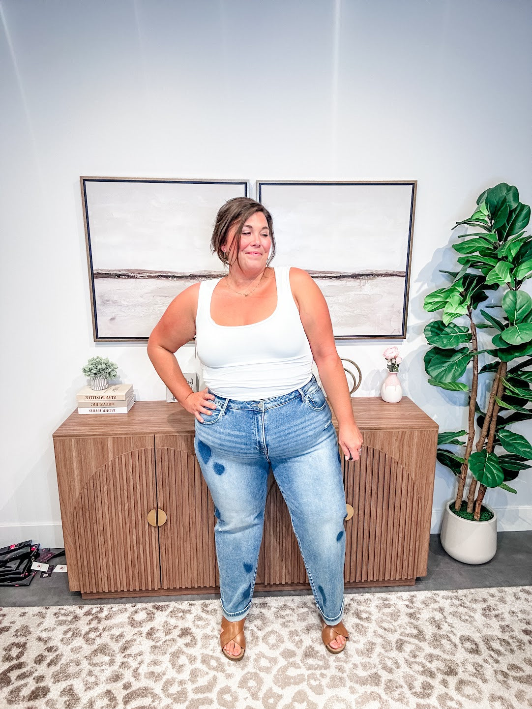 Heartbreak Hotel Mid Rise Boyfriend Denim (0-15, 1X-3X)-200 Denim-RISEN-Hello Friends Boutique-Woman's Fashion Boutique Located in Traverse City, MI