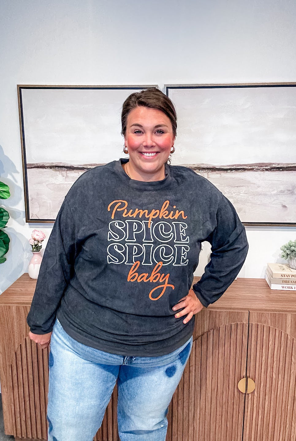 Spice & Everything Nice Pullover (S-2XL)-110 Long Sleeve-Lovesoft-Hello Friends Boutique-Woman's Fashion Boutique Located in Traverse City, MI