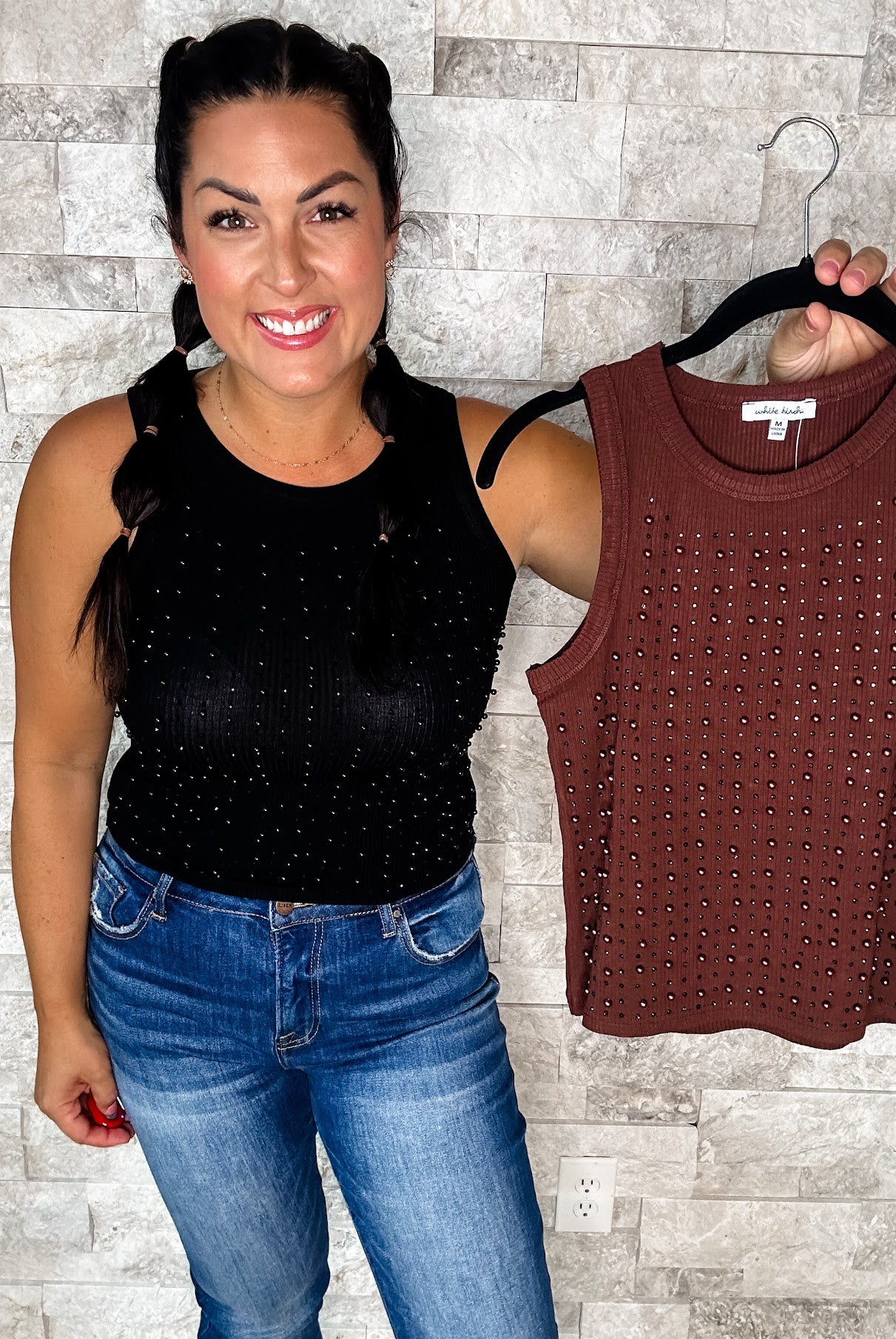 In My Dreams Top (S-3XL)-120 Sleeveless-White Birch-Hello Friends Boutique-Woman's Fashion Boutique Located in Traverse City, MI