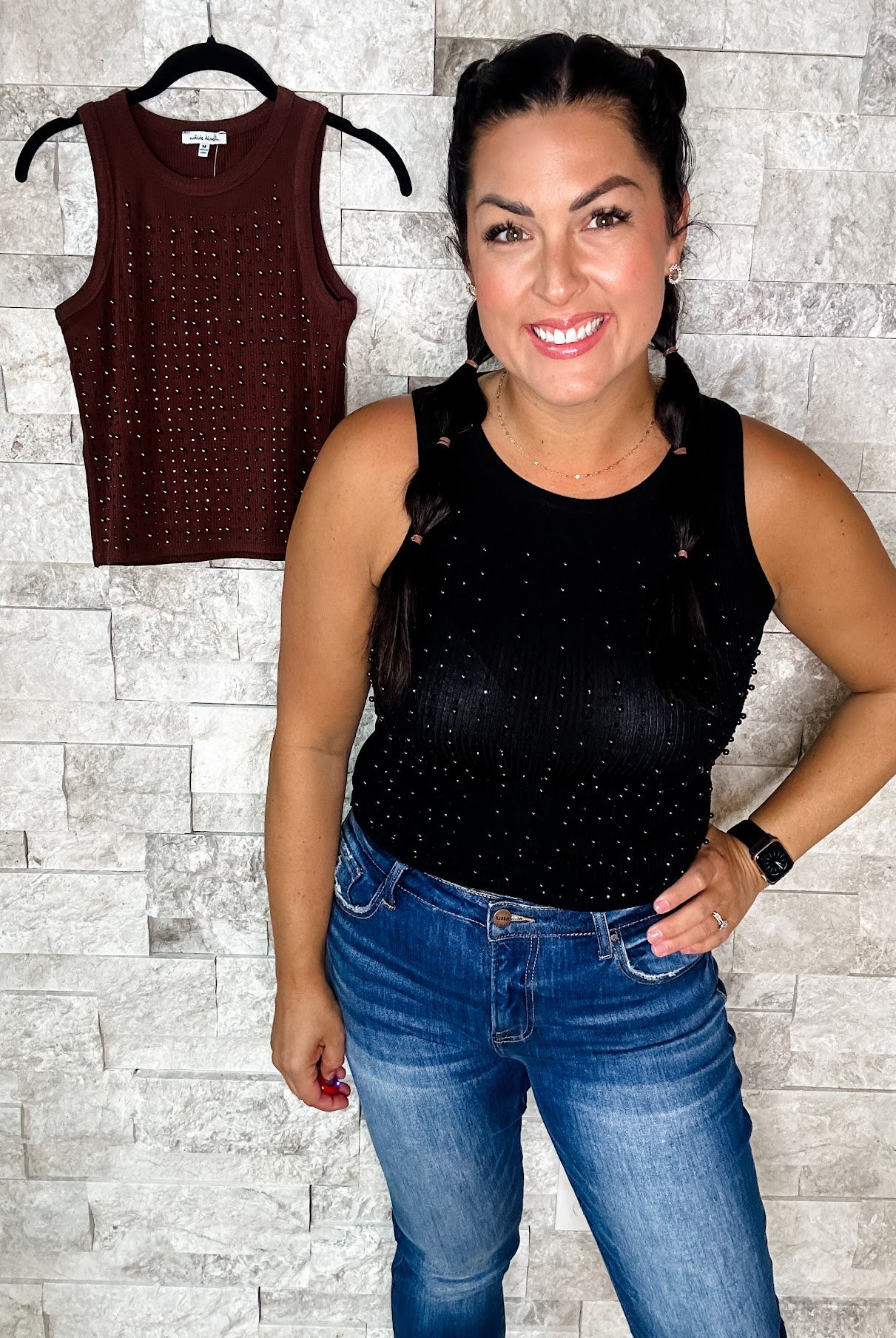 In My Dreams Top (S-3XL)-120 Sleeveless-White Birch-Hello Friends Boutique-Woman's Fashion Boutique Located in Traverse City, MI