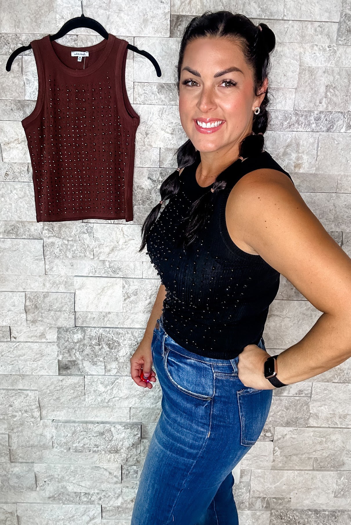 In My Dreams Top (S-3XL)-120 Sleeveless-White Birch-Hello Friends Boutique-Woman's Fashion Boutique Located in Traverse City, MI