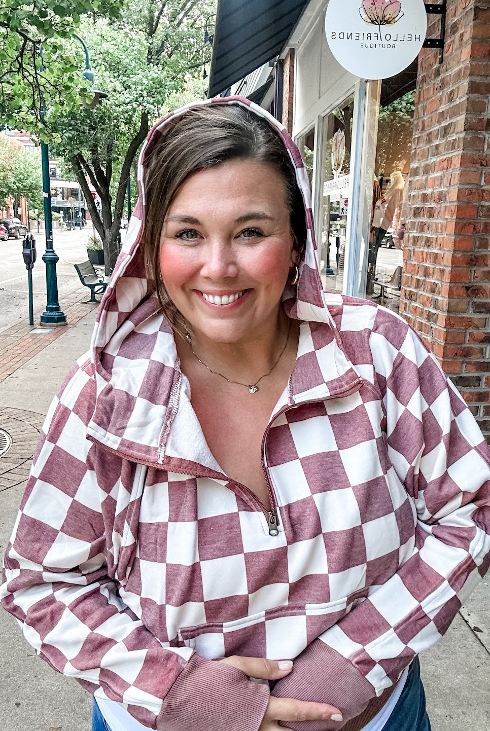 Easy Does It Pullover in Checkered (XS-1XL)-140 Sweaters-Blakeley-Hello Friends Boutique-Woman's Fashion Boutique Located in Traverse City, MI