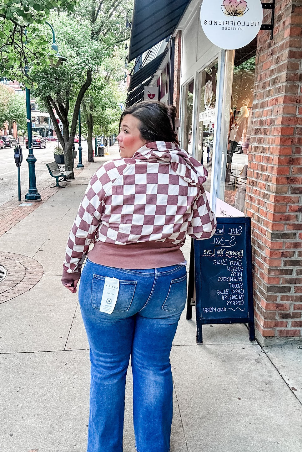 Easy Does It Pullover in Checkered (XS-1XL)-140 Sweaters-Blakeley-Hello Friends Boutique-Woman's Fashion Boutique Located in Traverse City, MI