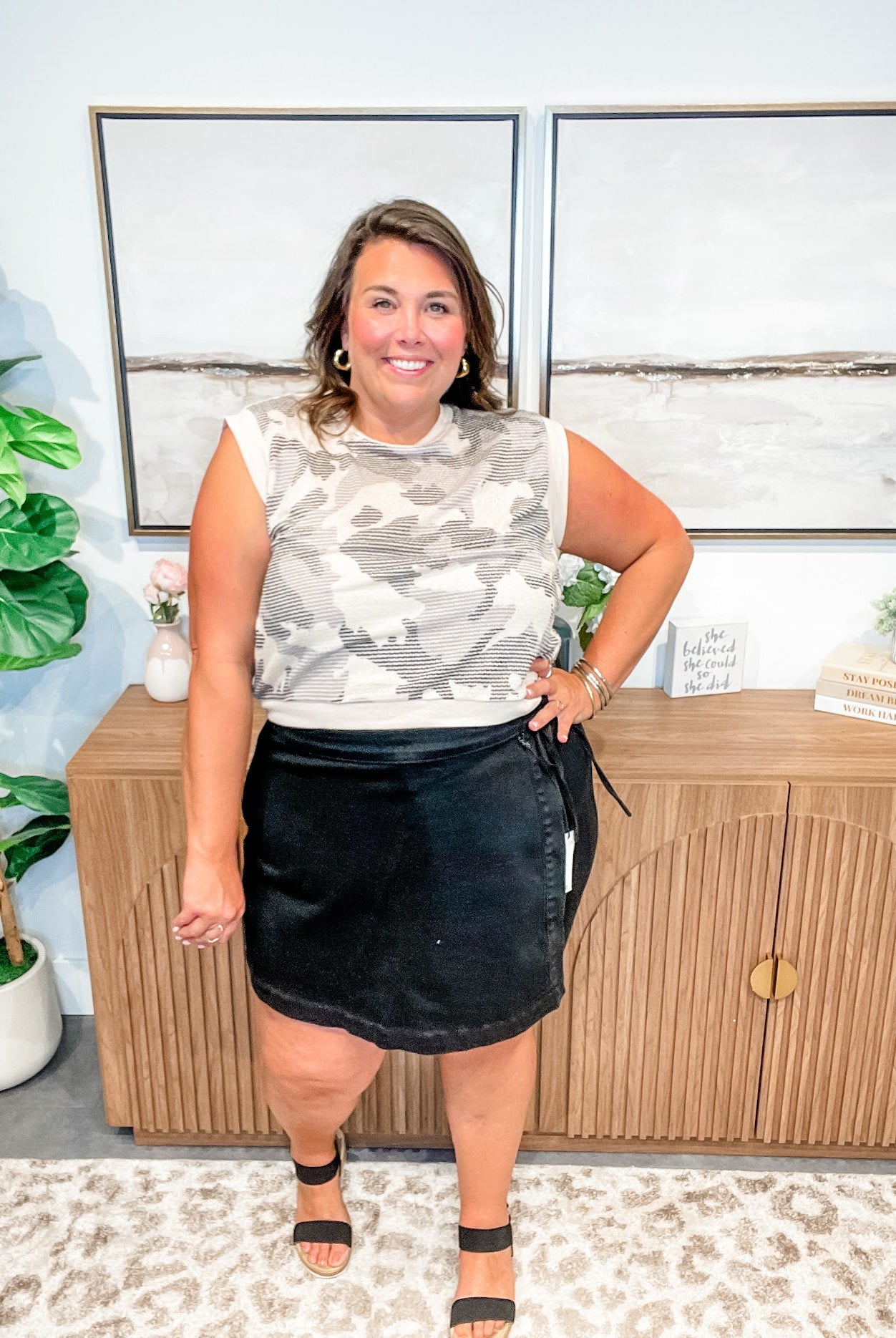 Feels Right Denim Skort (S-3XL)-200 Denim-Judy Blue-Hello Friends Boutique-Woman's Fashion Boutique Located in Traverse City, MI