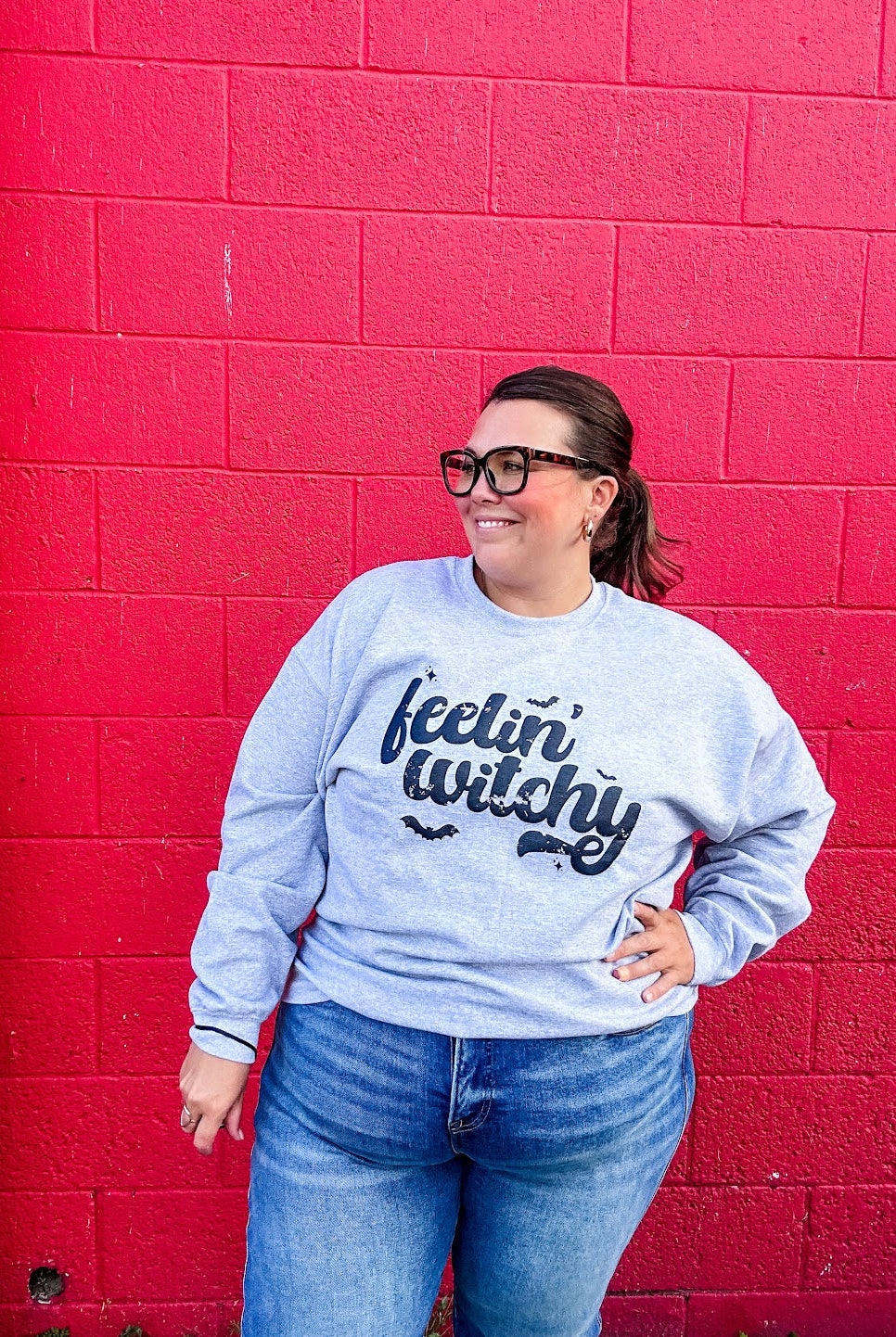 Feelin' Witchy Sweatshirt (S-3XL)-150 Sweatshirts/Hoodies-Chloe Vs Tank-Hello Friends Boutique-Woman's Fashion Boutique Located in Traverse City, MI