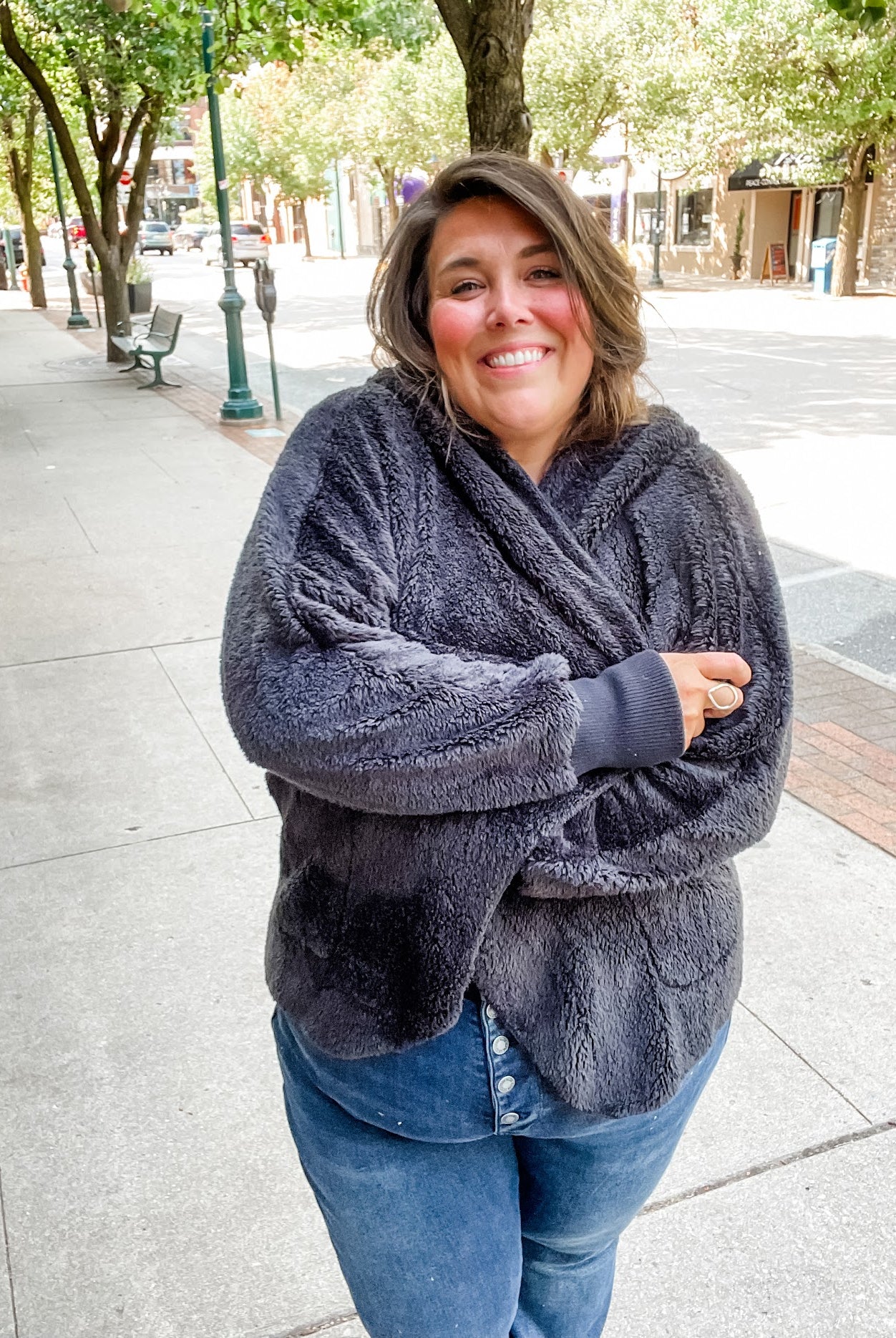 The Aspen Faux Fur Jacket (S/M-L/XL)-110 Long Sleeve-Zenana-Hello Friends Boutique-Woman's Fashion Boutique Located in Traverse City, MI