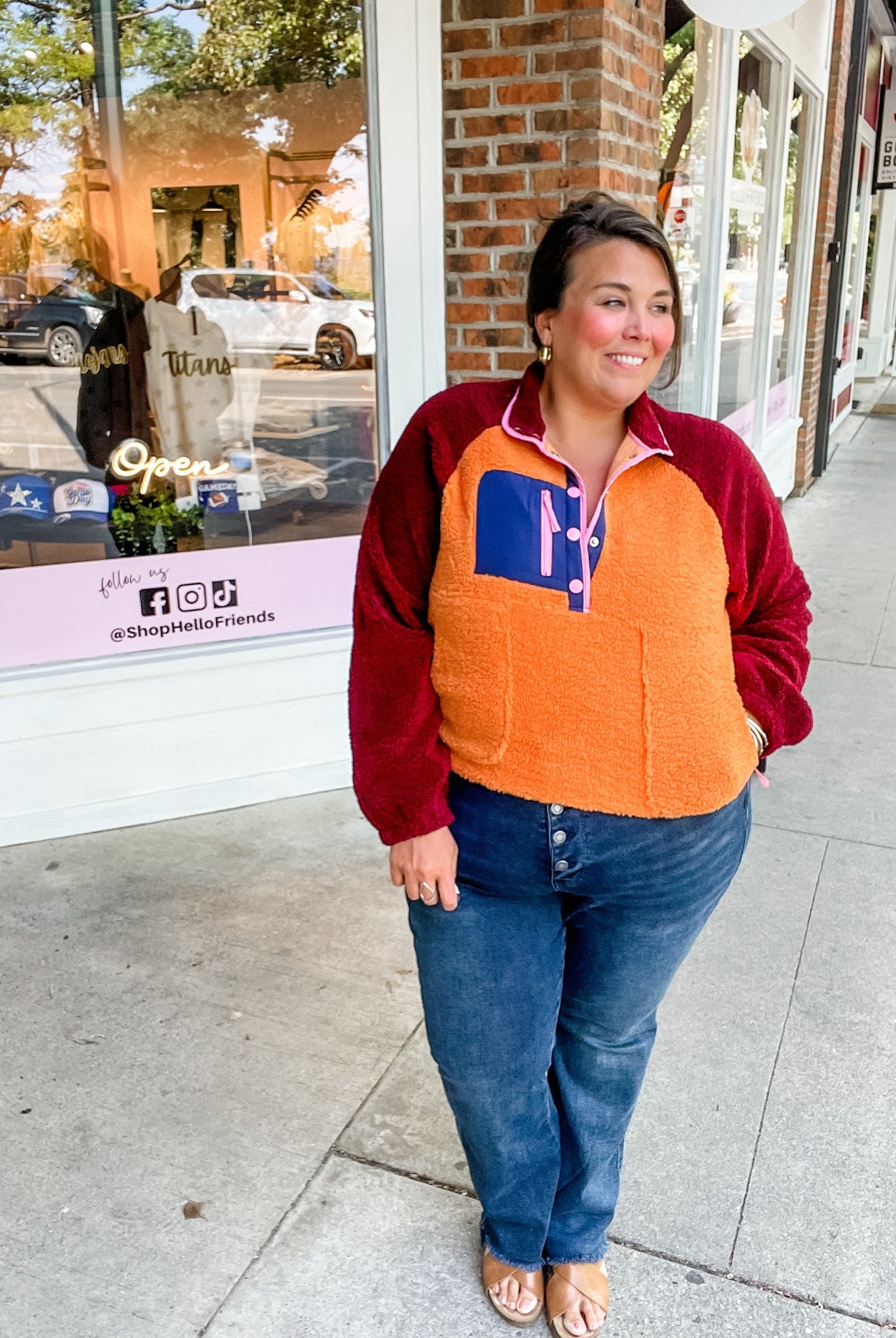 Weekend Wanderer Pullover in Winery (S-XL)-140 Sweaters-LovLov-Hello Friends Boutique-Woman's Fashion Boutique Located in Traverse City, MI