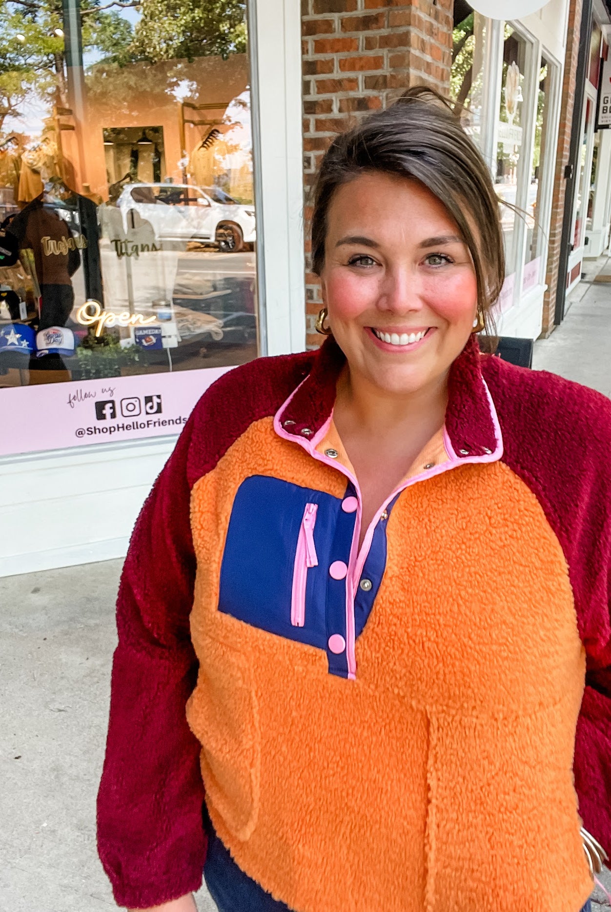 Weekend Wanderer Pullover in Winery (S-XL)-140 Sweaters-LovLov-Hello Friends Boutique-Woman's Fashion Boutique Located in Traverse City, MI