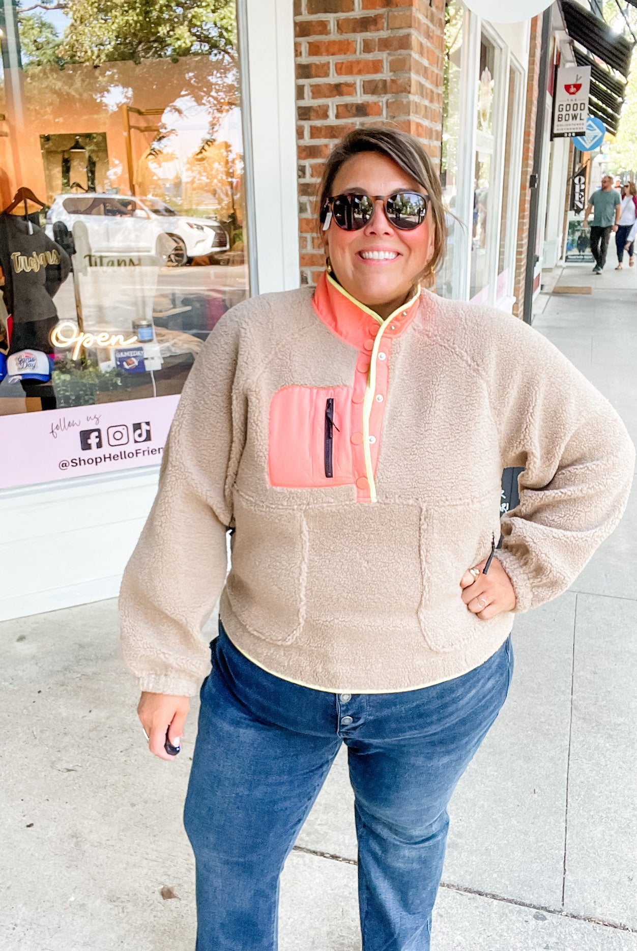Weekend Wanderer Pullover in Desert Sand (S-XL)-140 Sweaters-LovLov-Hello Friends Boutique-Woman's Fashion Boutique Located in Traverse City, MI