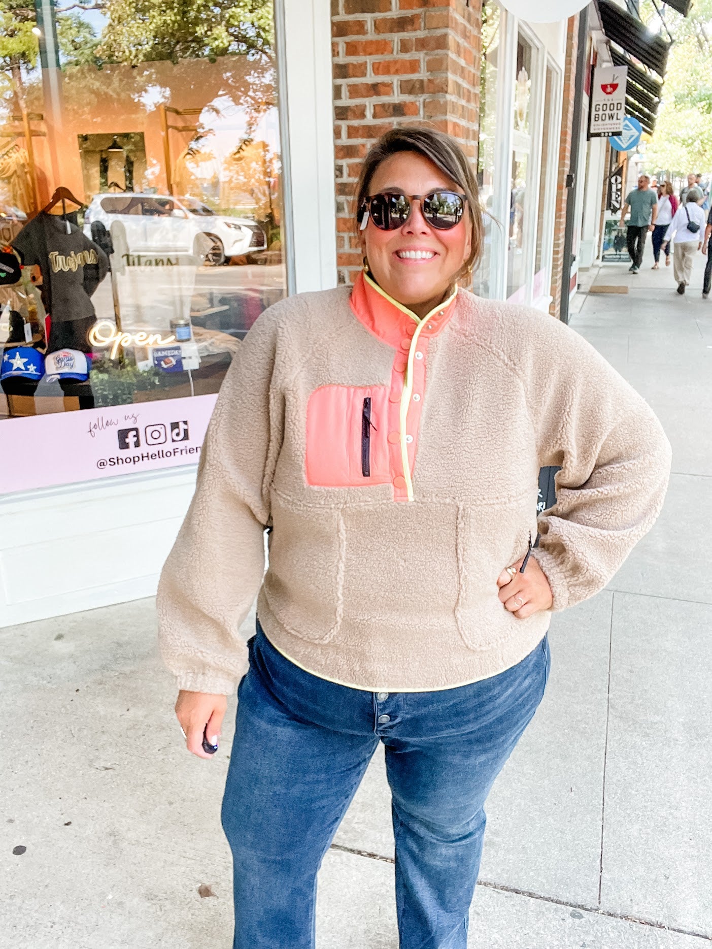 Weekend Wanderer Pullover in Desert Sand (S-XL)-140 Sweaters-LovLov-Hello Friends Boutique-Woman's Fashion Boutique Located in Traverse City, MI