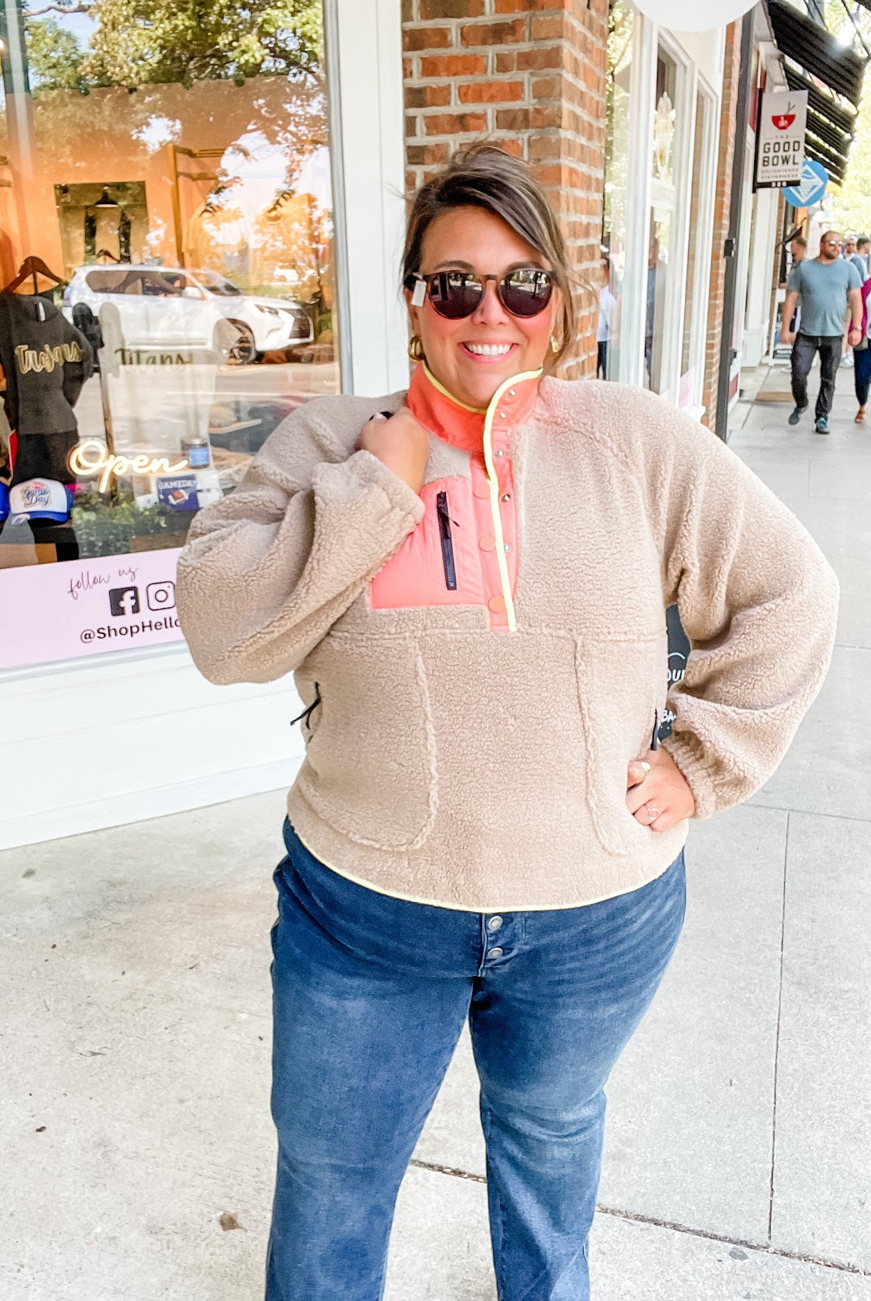 Weekend Wanderer Pullover in Desert Sand (S-XL)-140 Sweaters-LovLov-Hello Friends Boutique-Woman's Fashion Boutique Located in Traverse City, MI