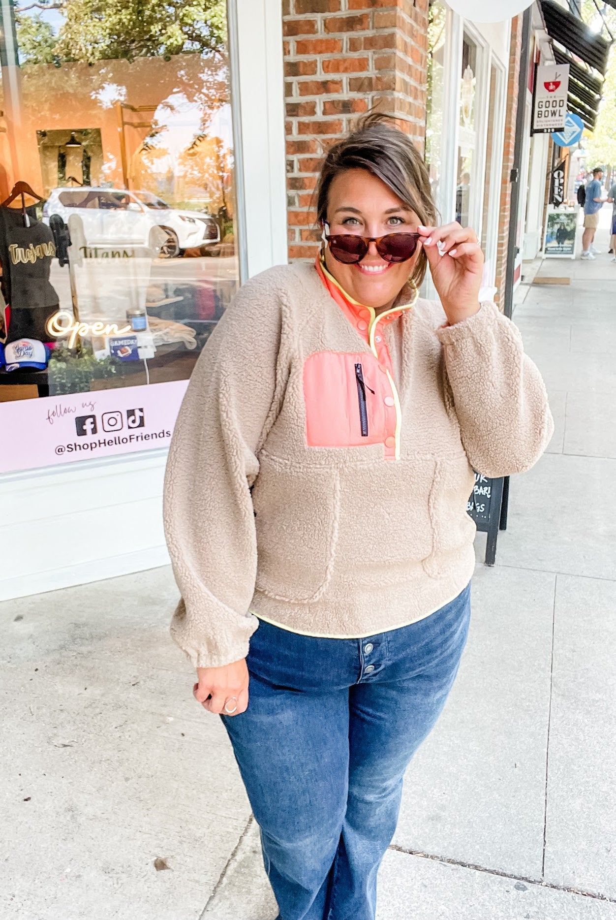 Weekend Wanderer Pullover in Desert Sand (S-XL)-140 Sweaters-LovLov-Hello Friends Boutique-Woman's Fashion Boutique Located in Traverse City, MI